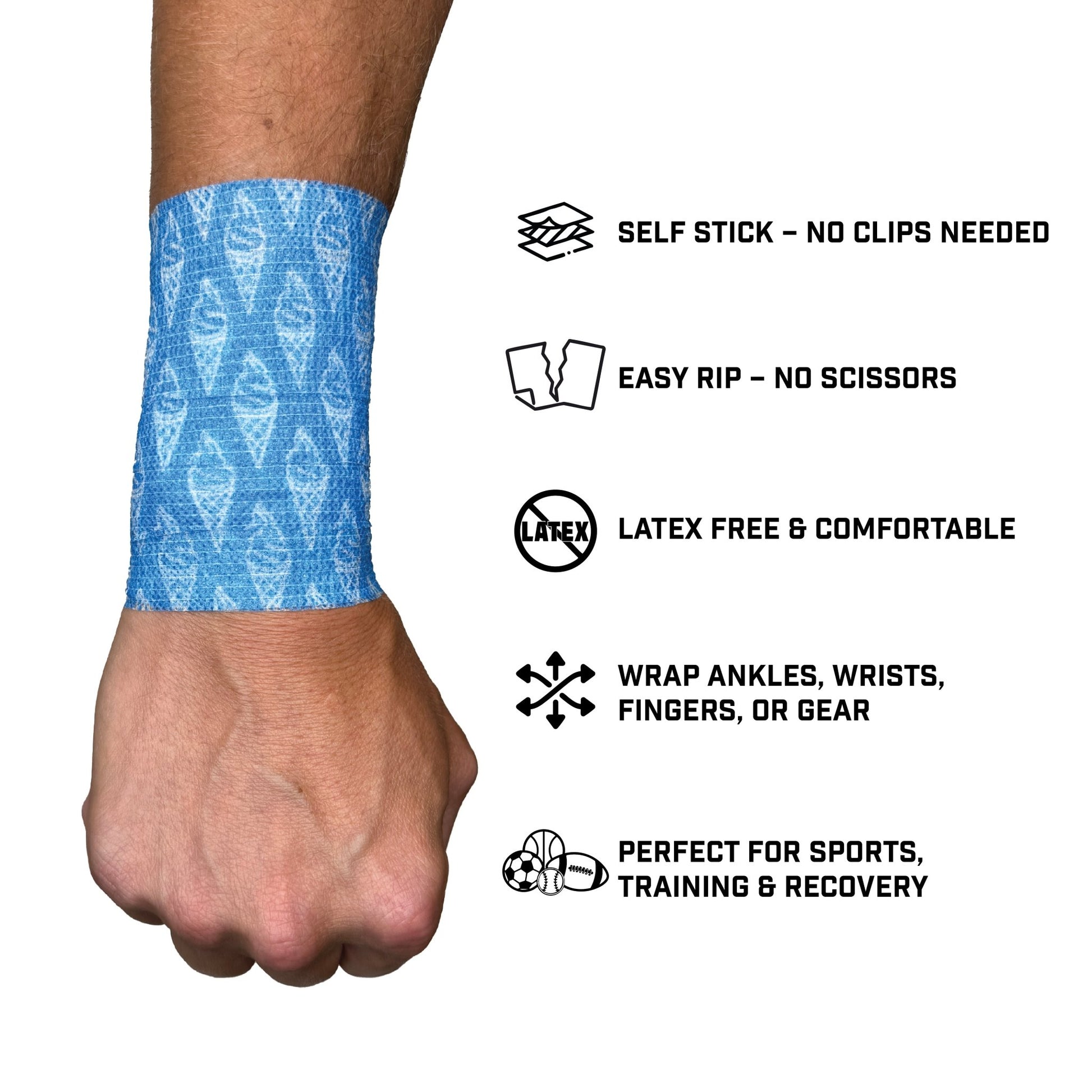 Blue Ice Cream Self Stick Athletic Tape - Maximum Velocity Sports
