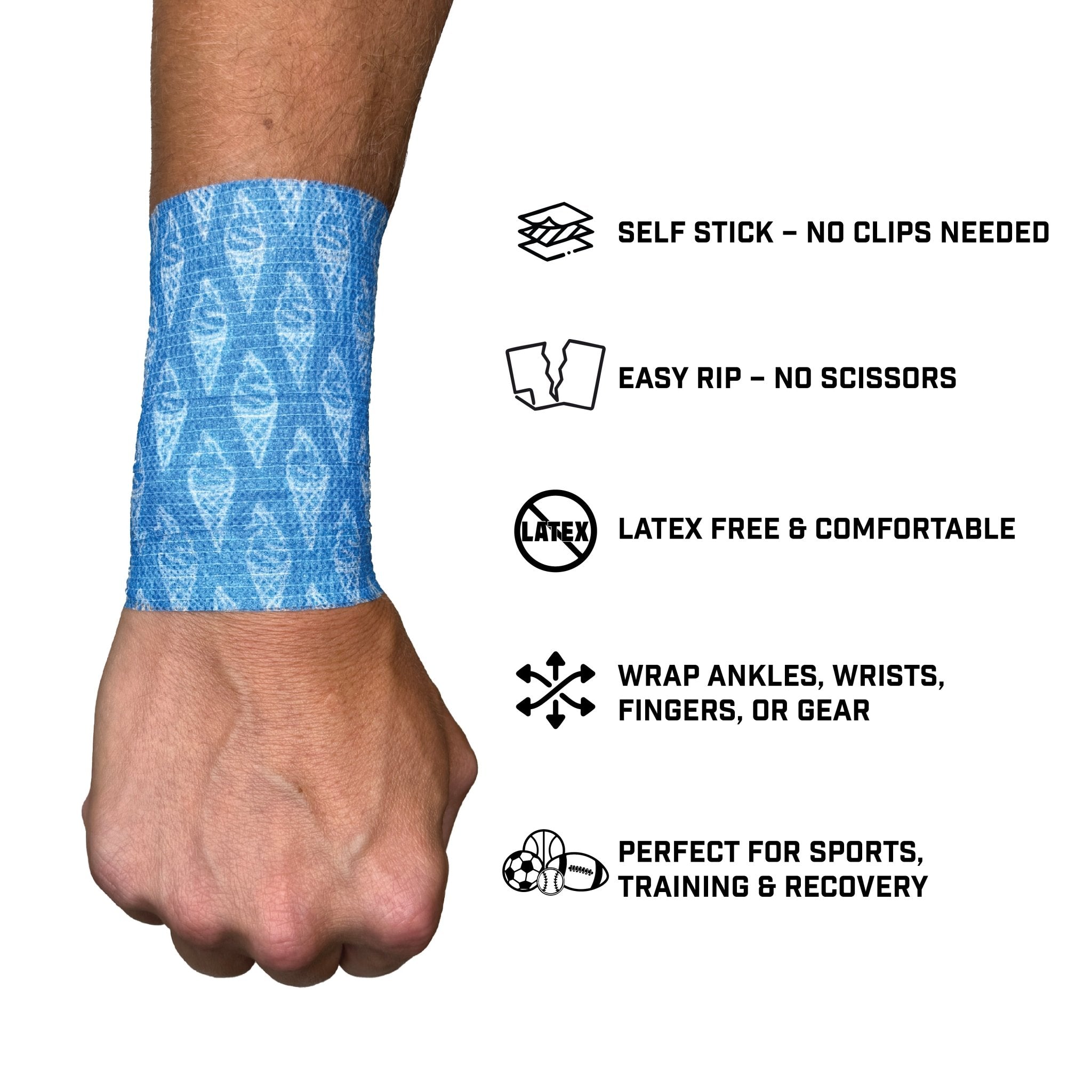Blue Ice Cream Self Stick Athletic Tape - Maximum Velocity Sports