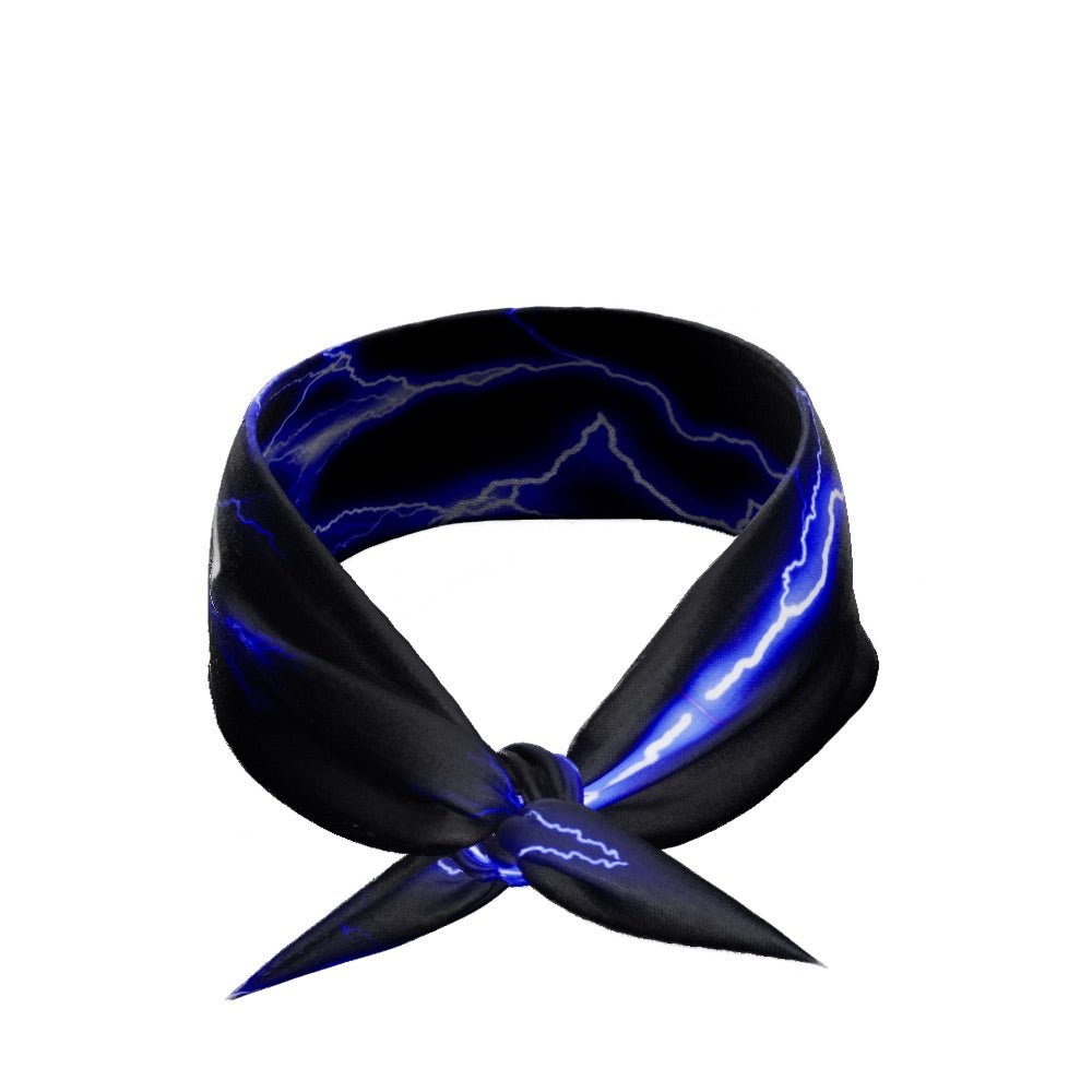 Blue Lightning Tie Headband - Maximum Velocity Sports