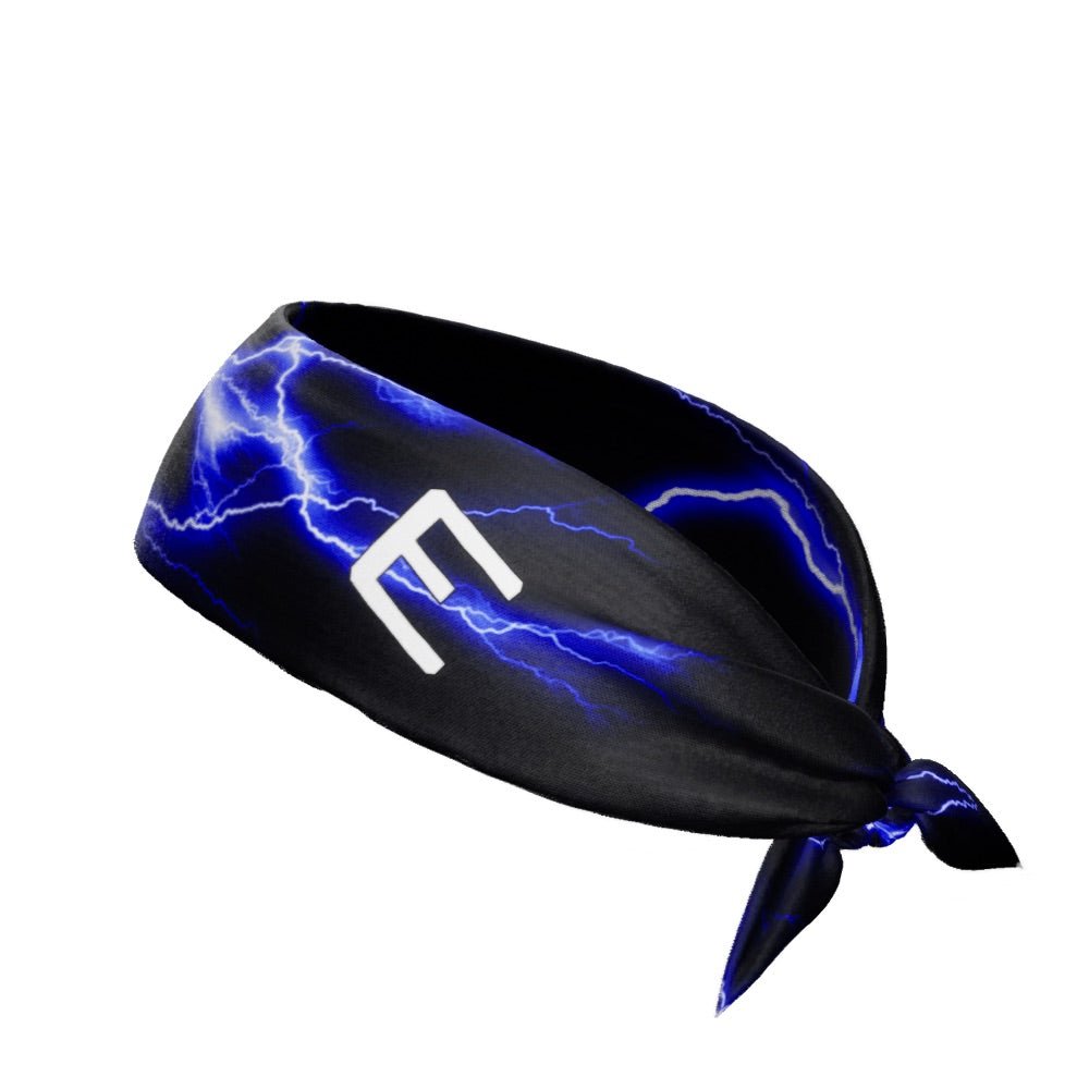 Blue Lightning Tie Headband - Maximum Velocity Sports