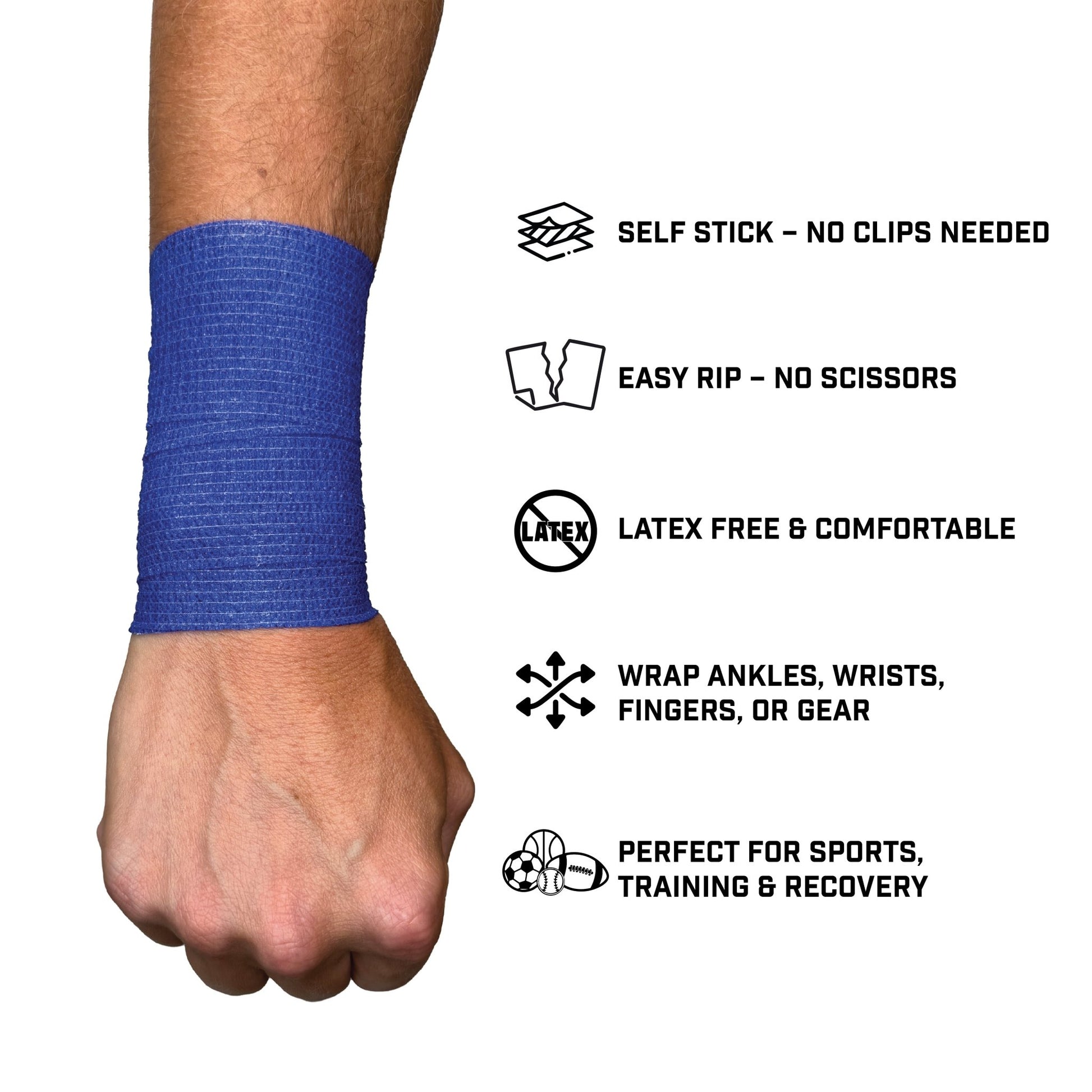 Blue Self Stick Athletic Tape - Maximum Velocity Sports