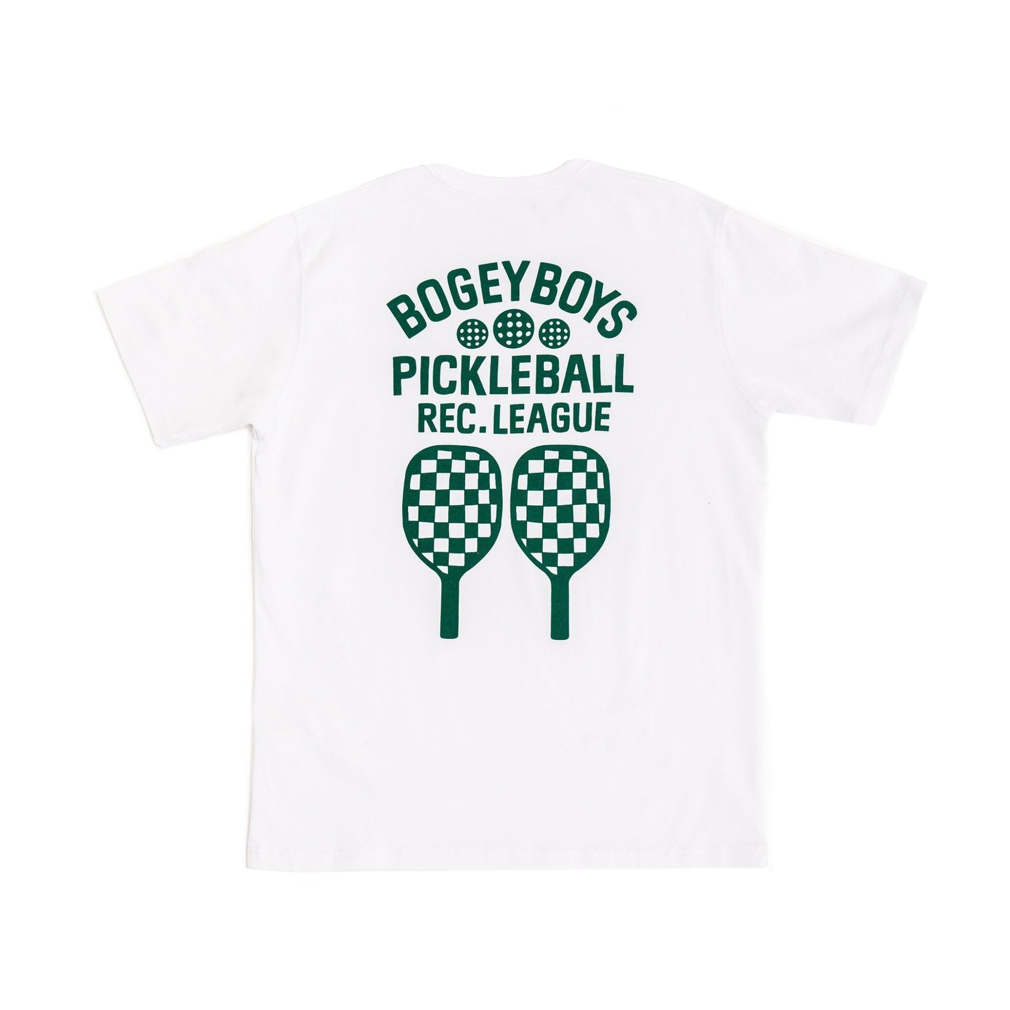 BOGEY BOYS PICKLEBALL TEE - WHITE - Maximum Velocity Sports