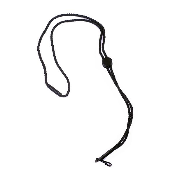 Break Away 18" Neck Whistle Lanyard - Black - Maximum Velocity Sports