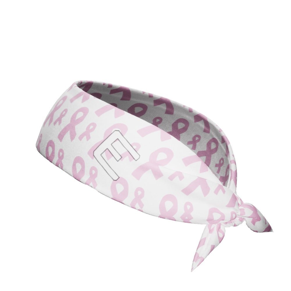 Breast Cancer Ribbons Tie Headband - Maximum Velocity Sports