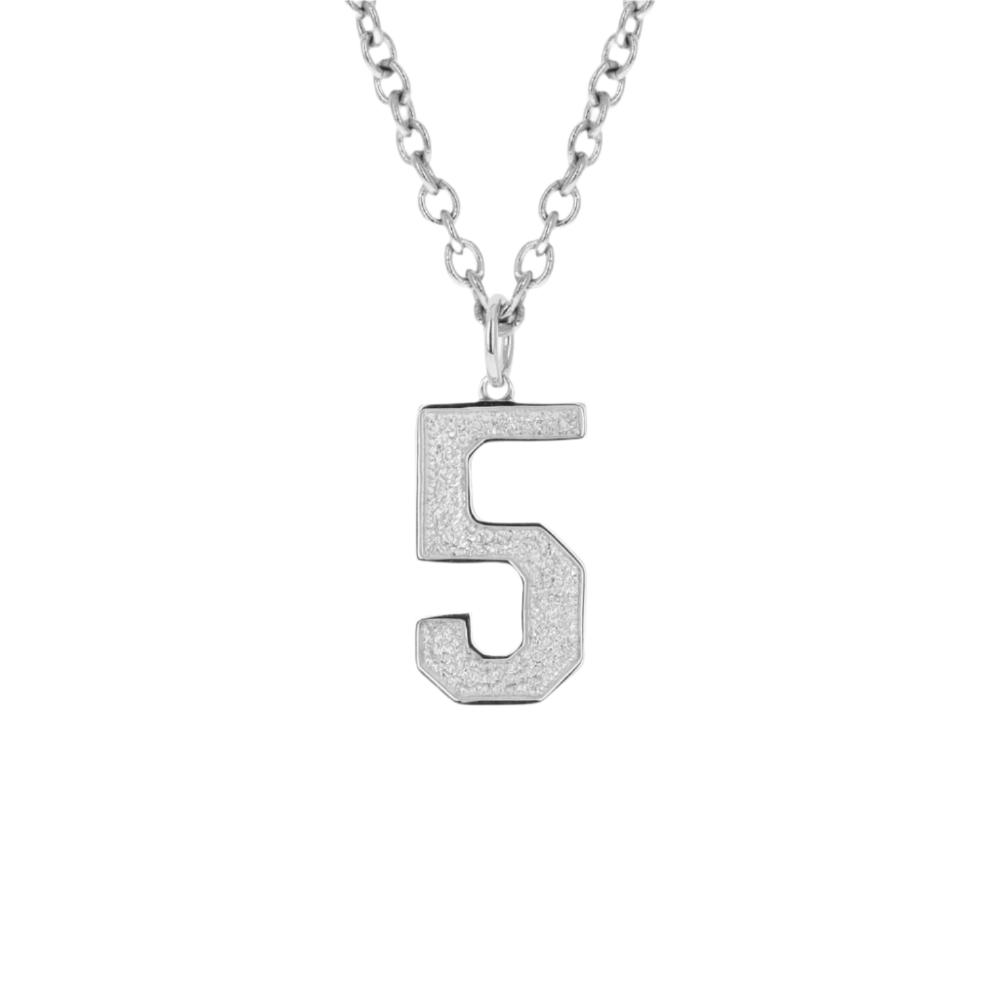 Brushed Custom Number Necklace - Maximum Velocity Sports