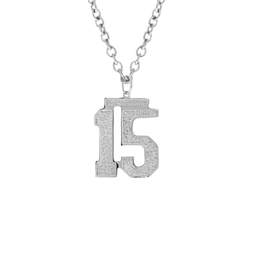 Brushed Custom Number Necklace - Maximum Velocity Sports