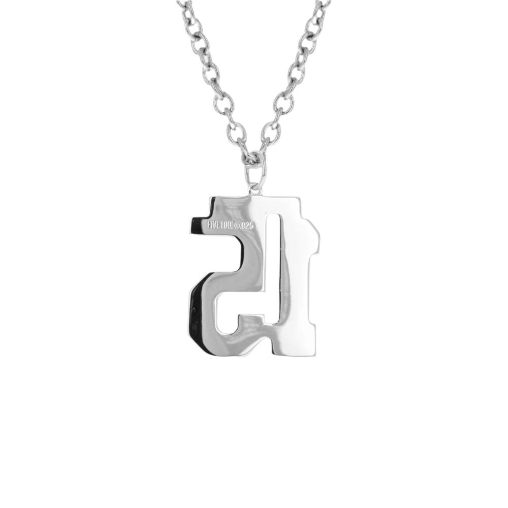 Brushed Custom Number Necklace - Maximum Velocity Sports