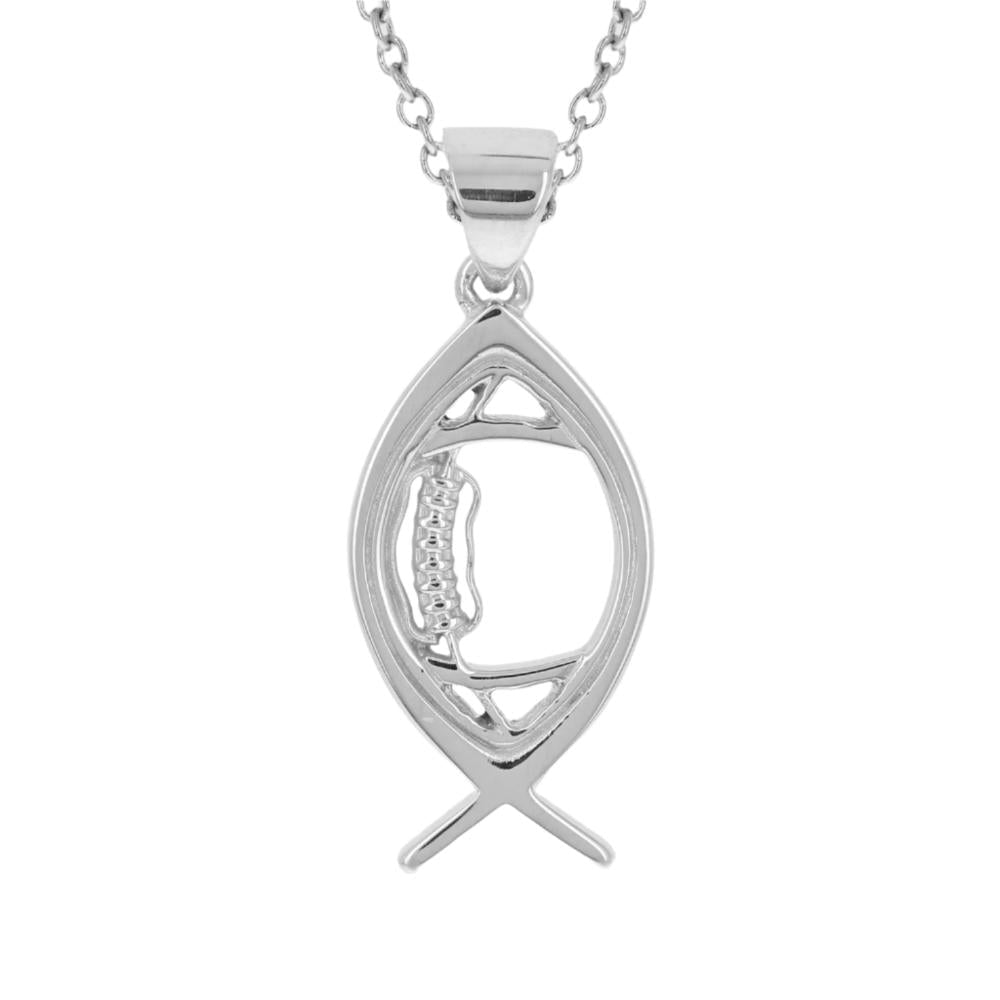 Christian Ichthys Football Necklace - Maximum Velocity Sports