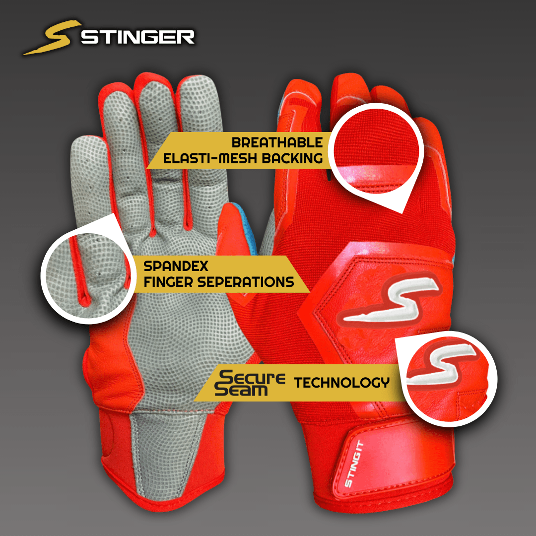 Color Crush Batting Gloves - Orange - Maximum Velocity Sports