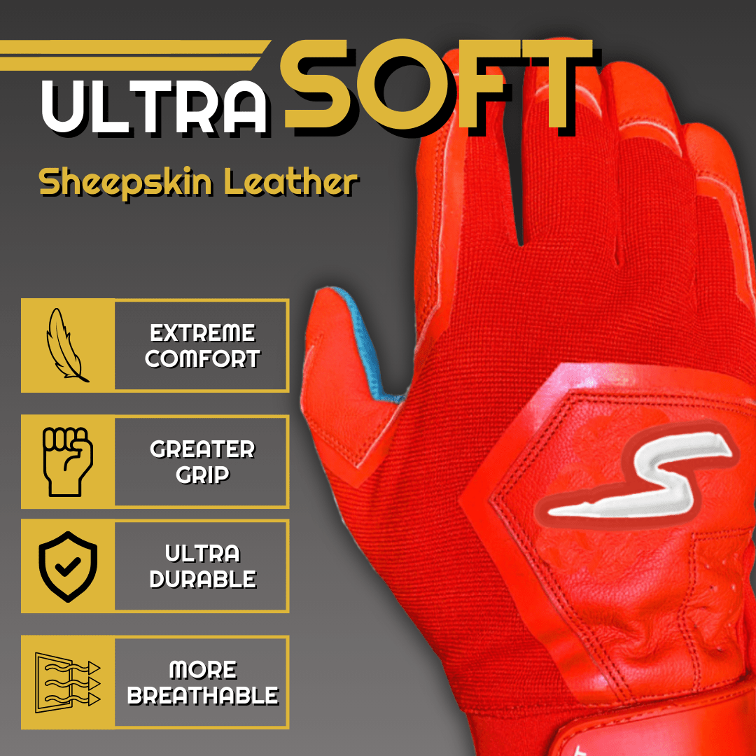 Color Crush Batting Gloves - Red - Maximum Velocity Sports