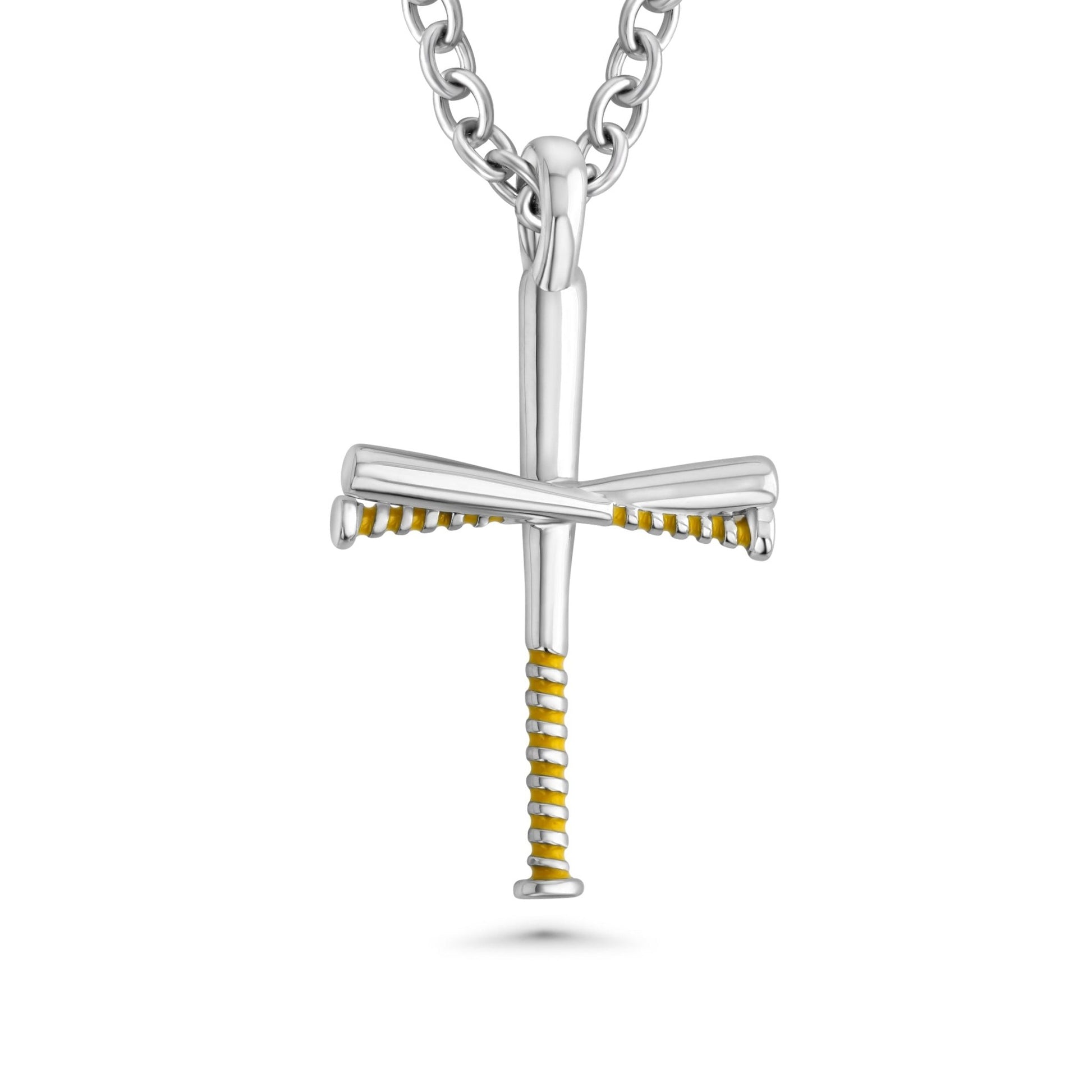 Color Grip Baseball Bat Cross Necklace - Maximum Velocity Sports
