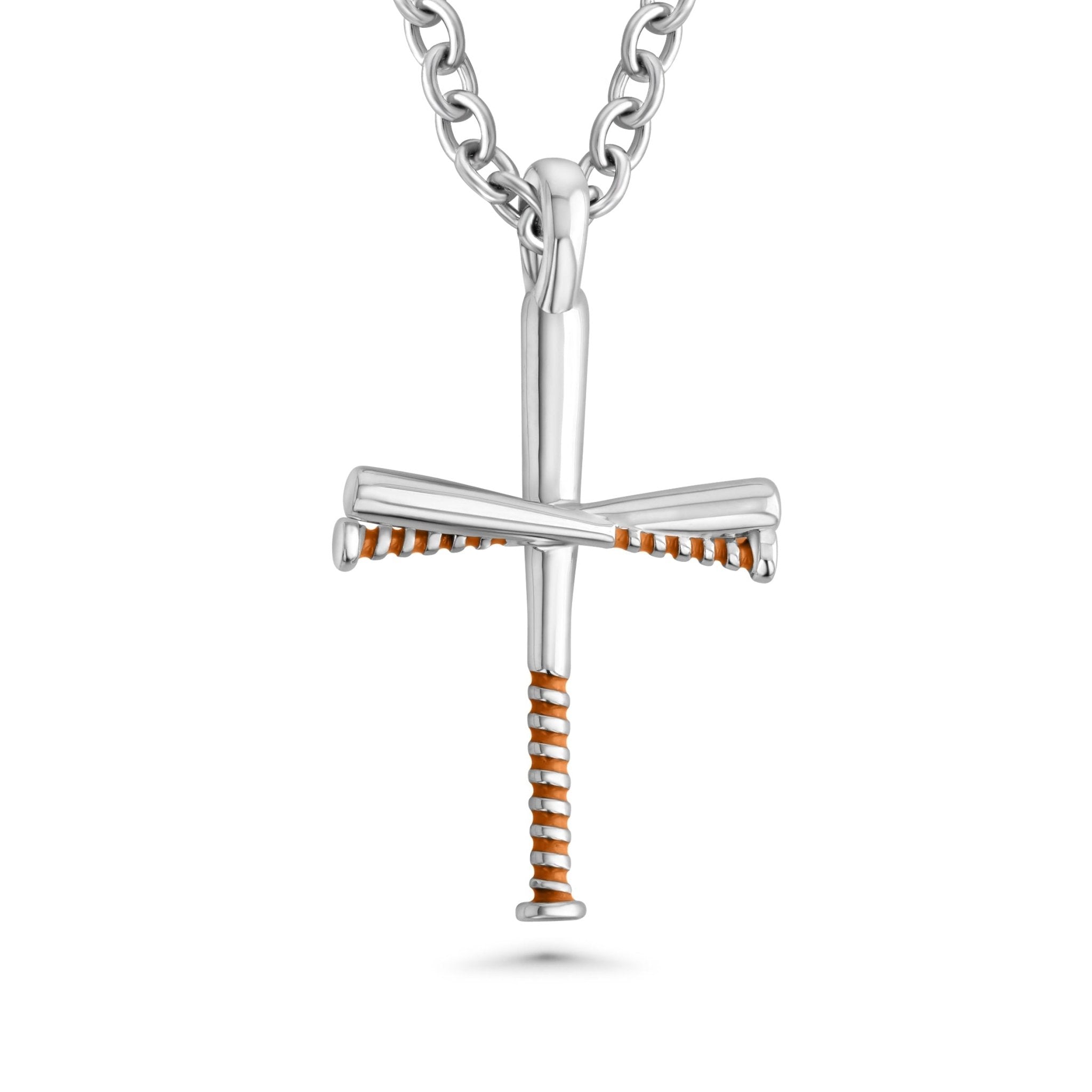 Color Grip Baseball Bat Cross Necklace - Maximum Velocity Sports