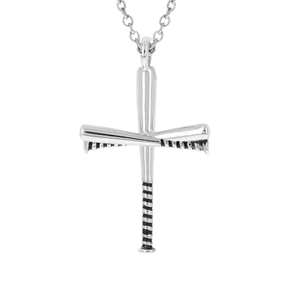 Color Grip Baseball Bat Cross Necklace - Maximum Velocity Sports