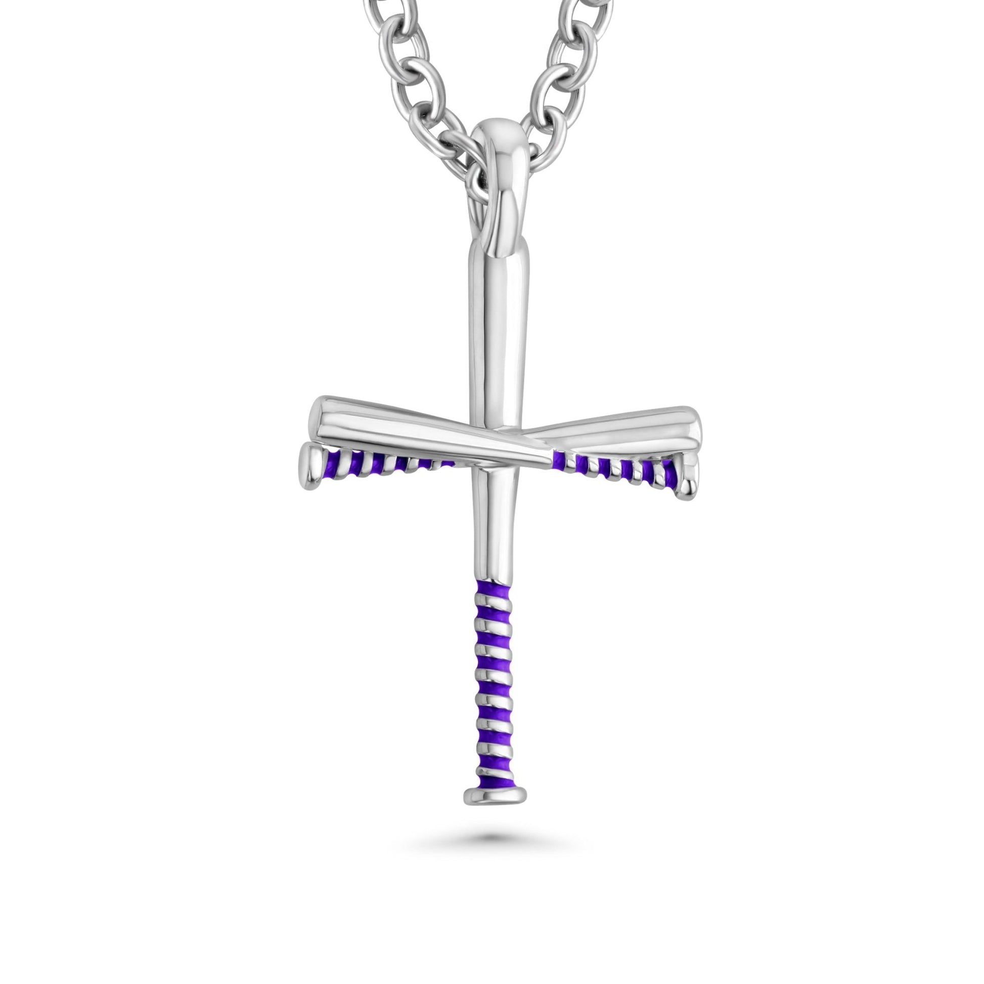 Color Grip Baseball Bat Cross Necklace - Maximum Velocity Sports