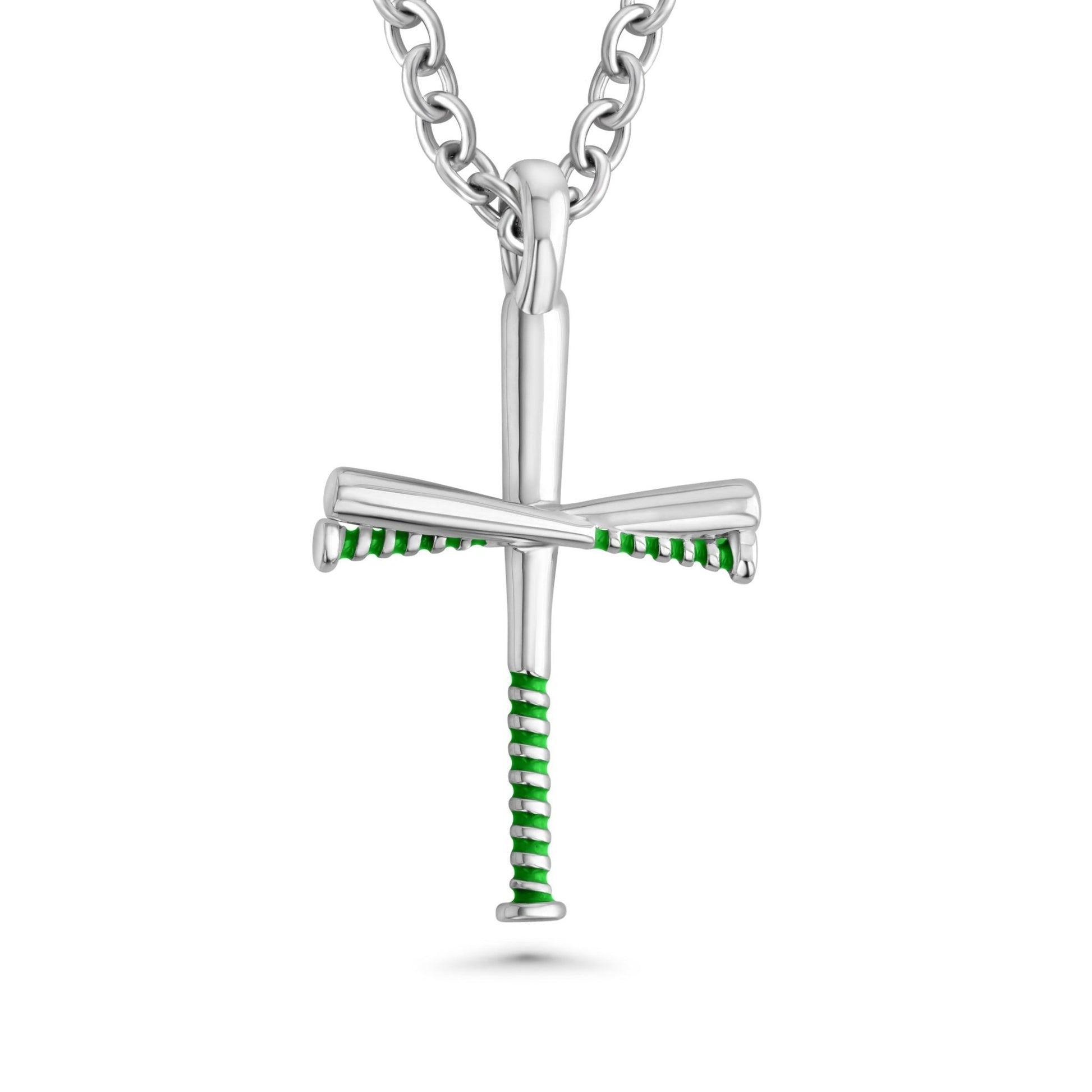 Color Grip Baseball Bat Cross Necklace - Maximum Velocity Sports