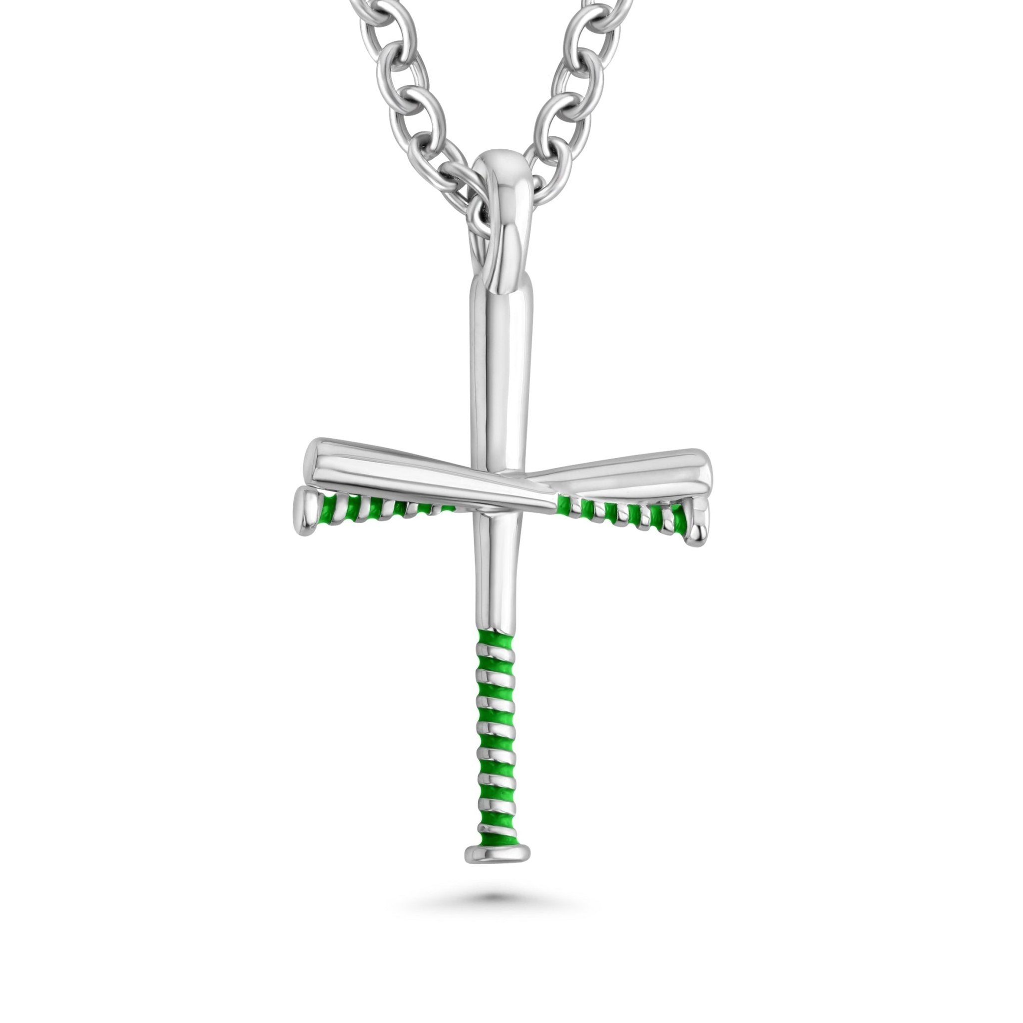 Color Grip Baseball Bat Cross Necklace - Maximum Velocity Sports