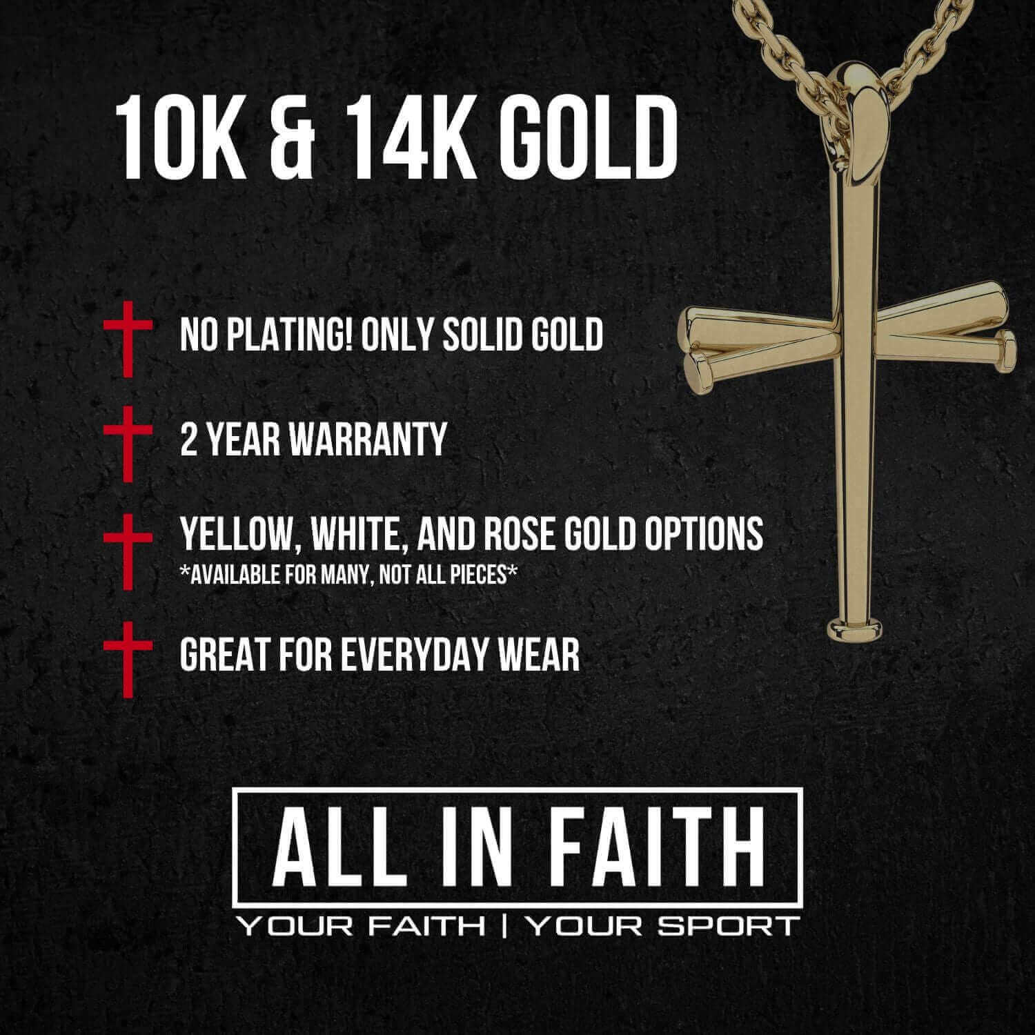 Color Grip Baseball Bat Cross Necklace - Maximum Velocity Sports