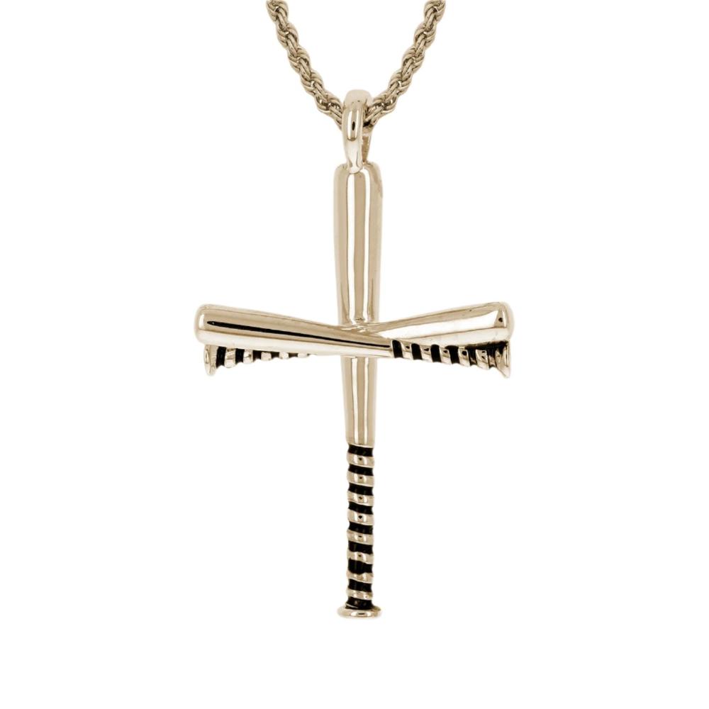 Color Grip Baseball Bat Cross Necklace - Maximum Velocity Sports