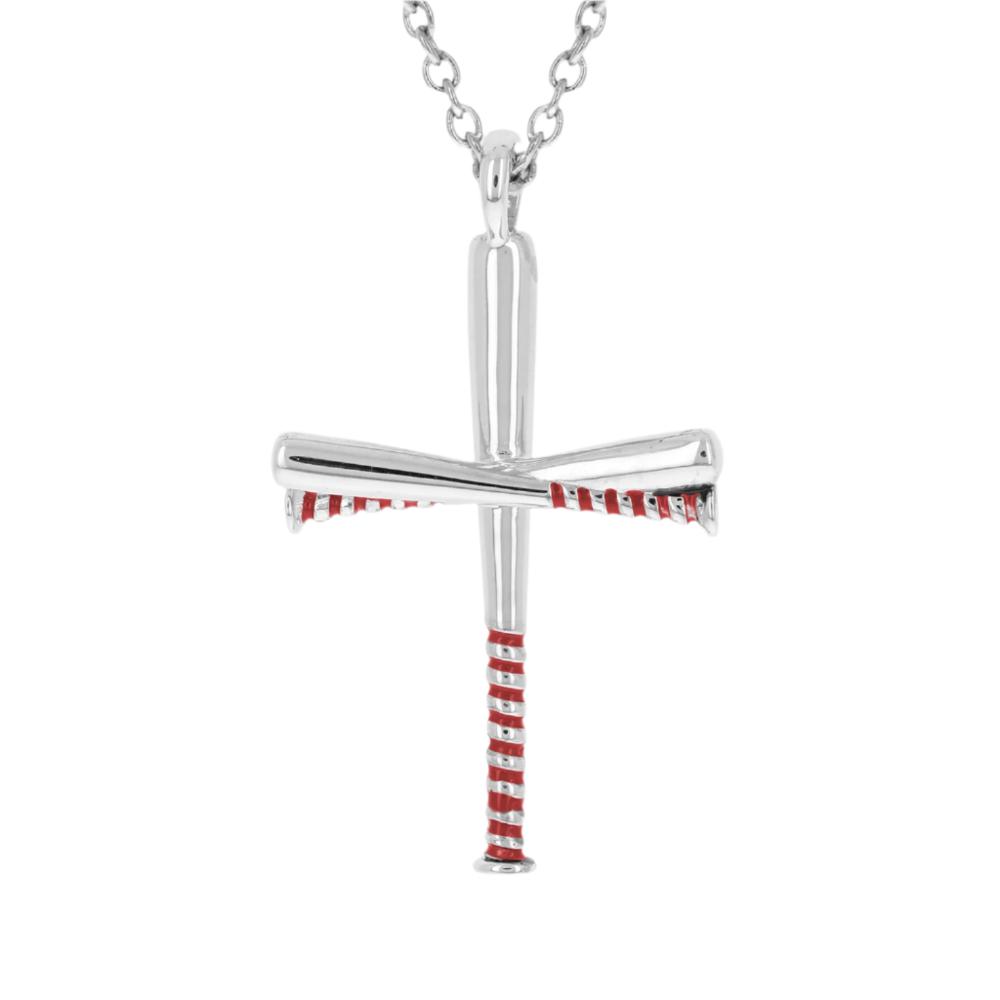 Color Grip Baseball Bat Cross Necklace - Maximum Velocity Sports