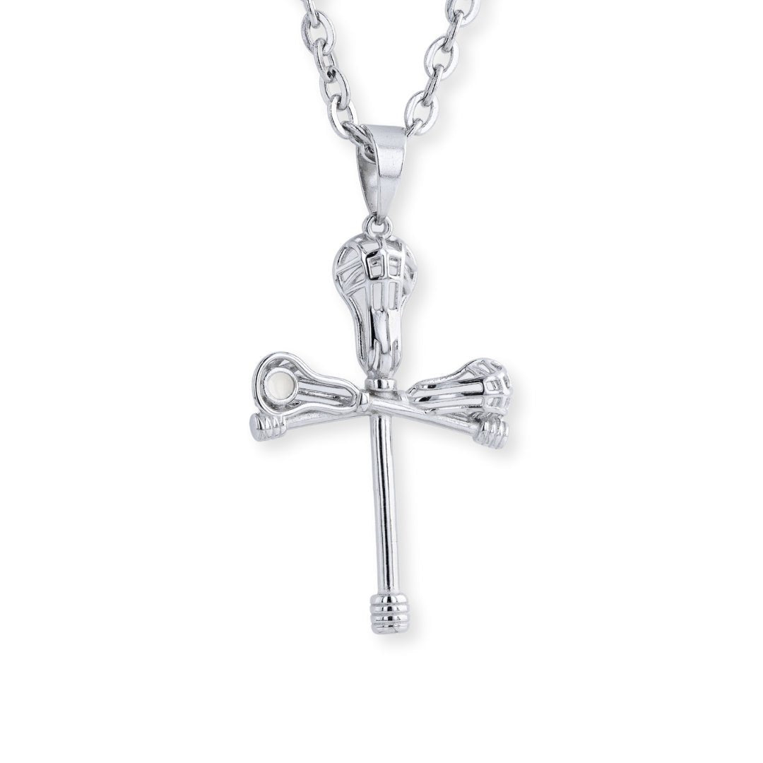 Cross Check Lacrosse Necklace - Maximum Velocity Sports