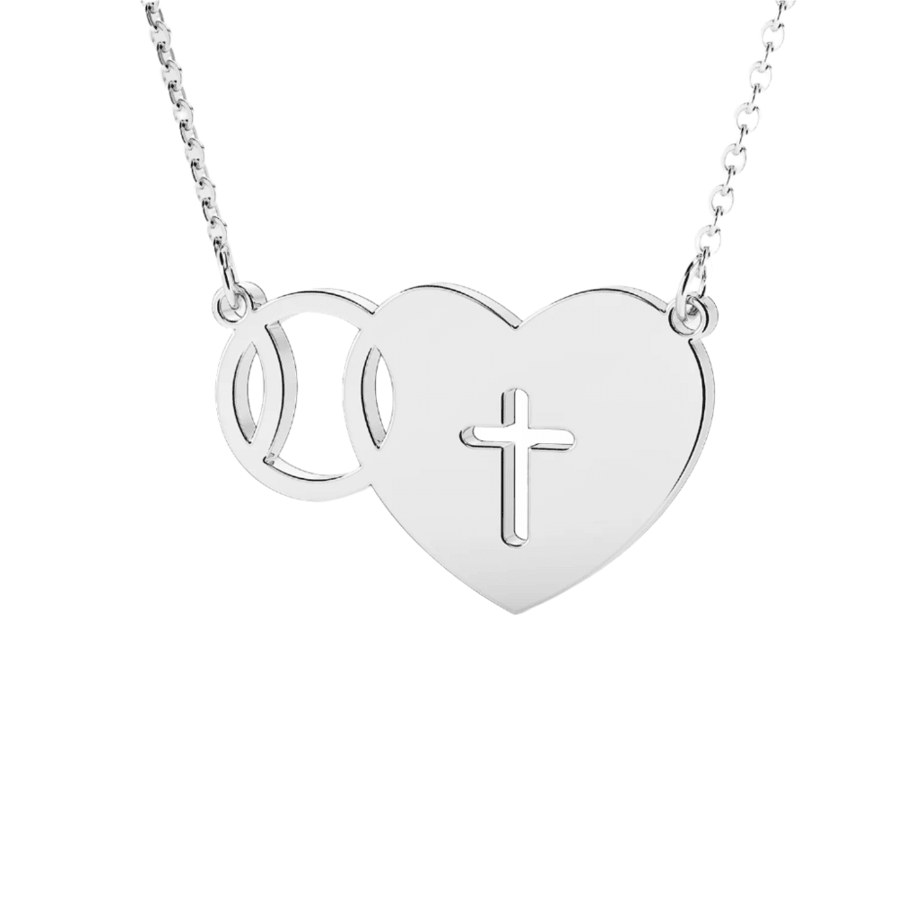 Cross My Heart Baseball Necklace | 18" Chain - Maximum Velocity Sports