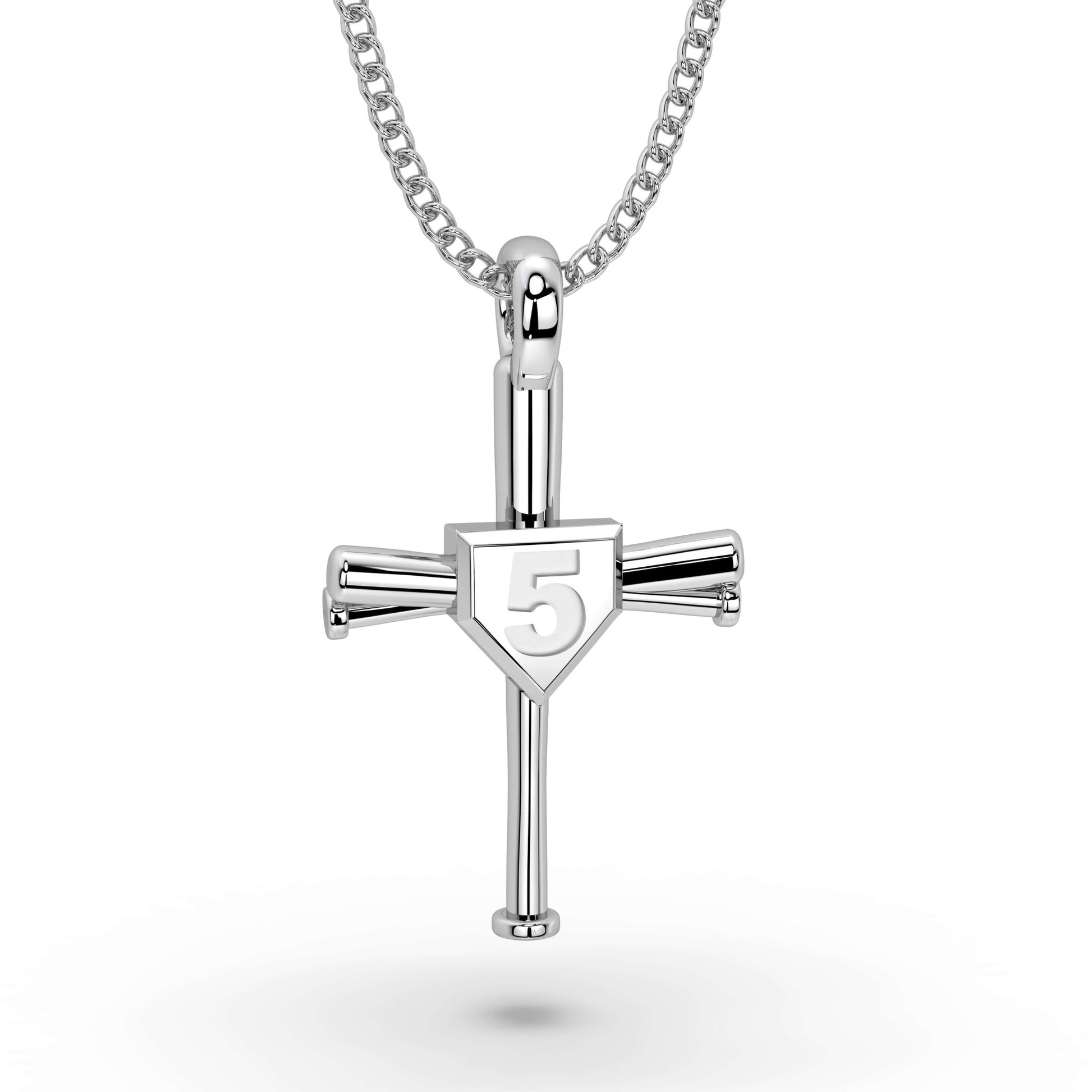 Custom Number Baseball Bat Cross Necklace - Maximum Velocity Sports