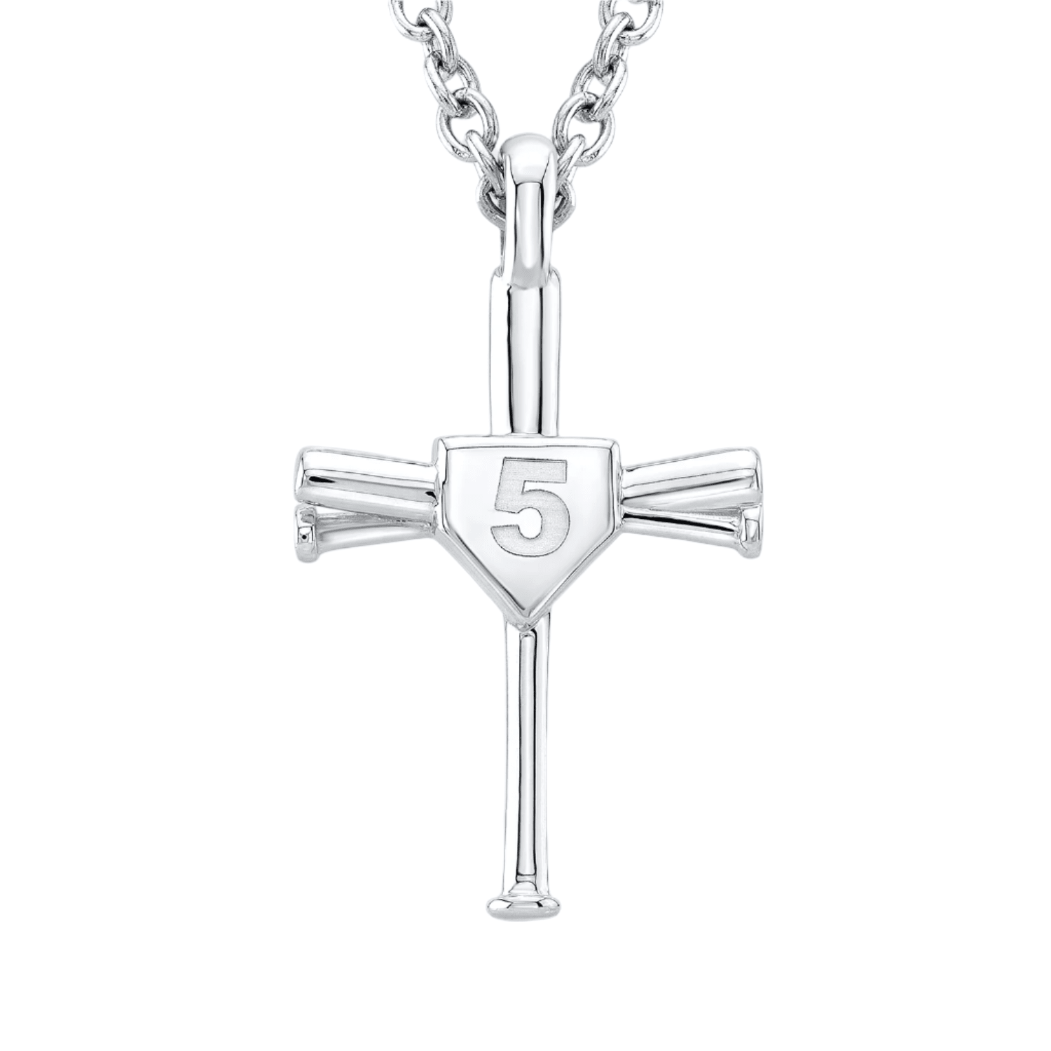 Custom Number Baseball Bat Cross Necklace - Maximum Velocity Sports