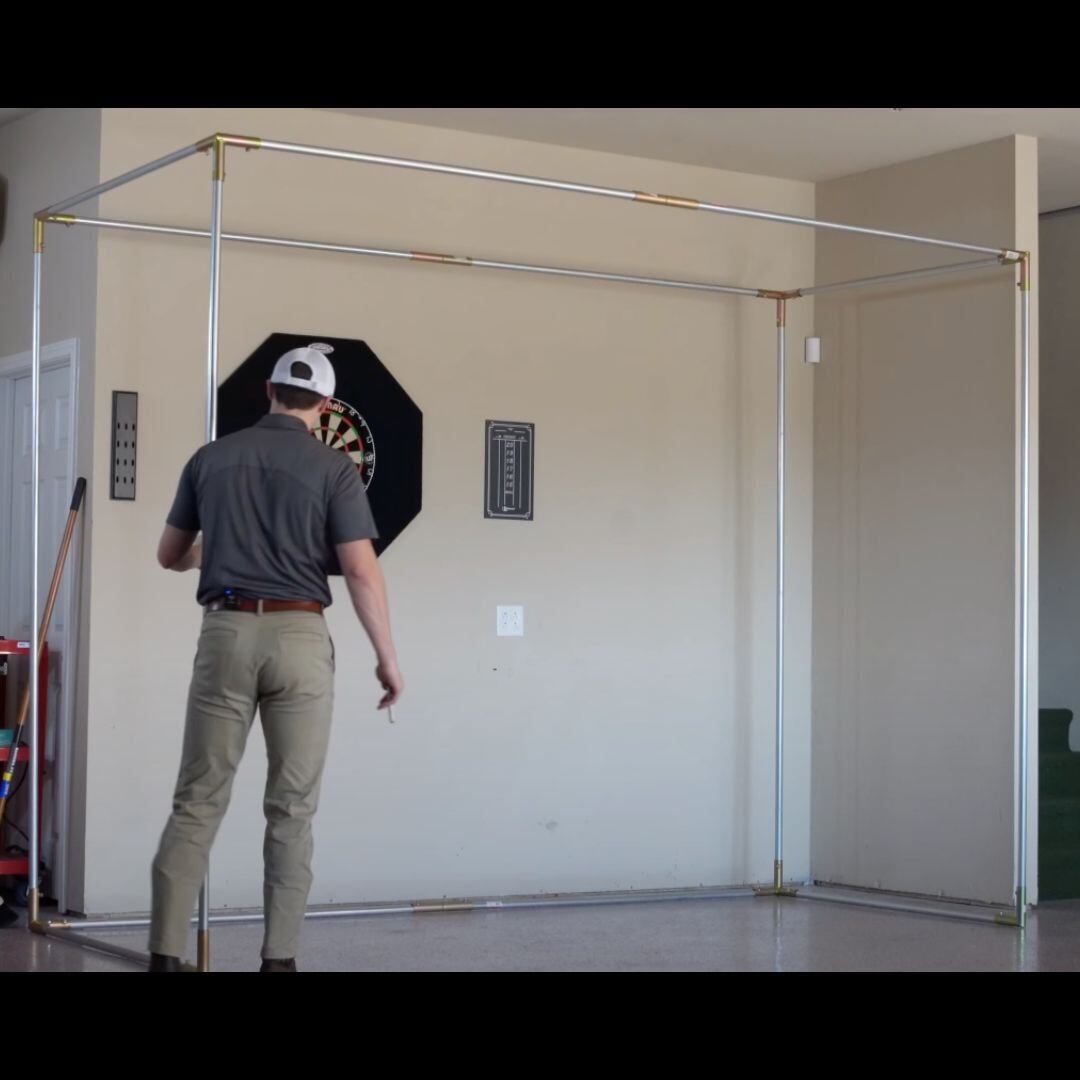 DIY Golf Simulator Enclosure Pipe Frame Kit - Maximum Velocity Sports