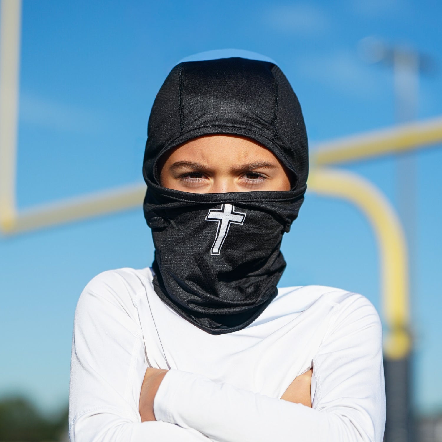 Faith Cross Black Balaclava Mask (Shiesty) - Maximum Velocity Sports