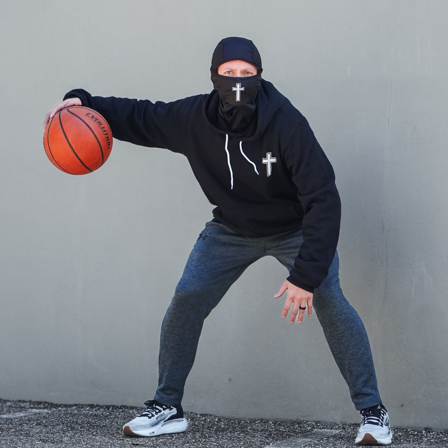 Faith Cross Black Balaclava Mask (Shiesty) - Maximum Velocity Sports