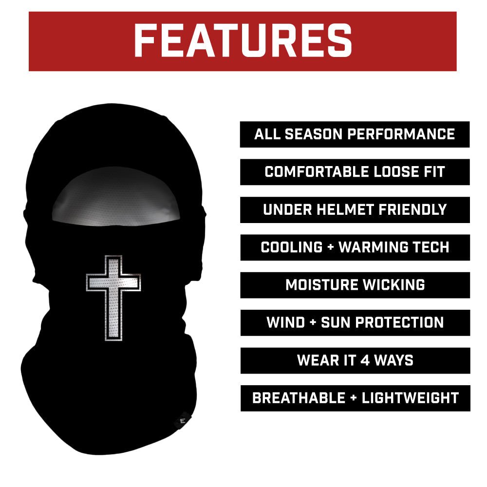 Faith Cross Black Balaclava Mask (Shiesty) - Maximum Velocity Sports