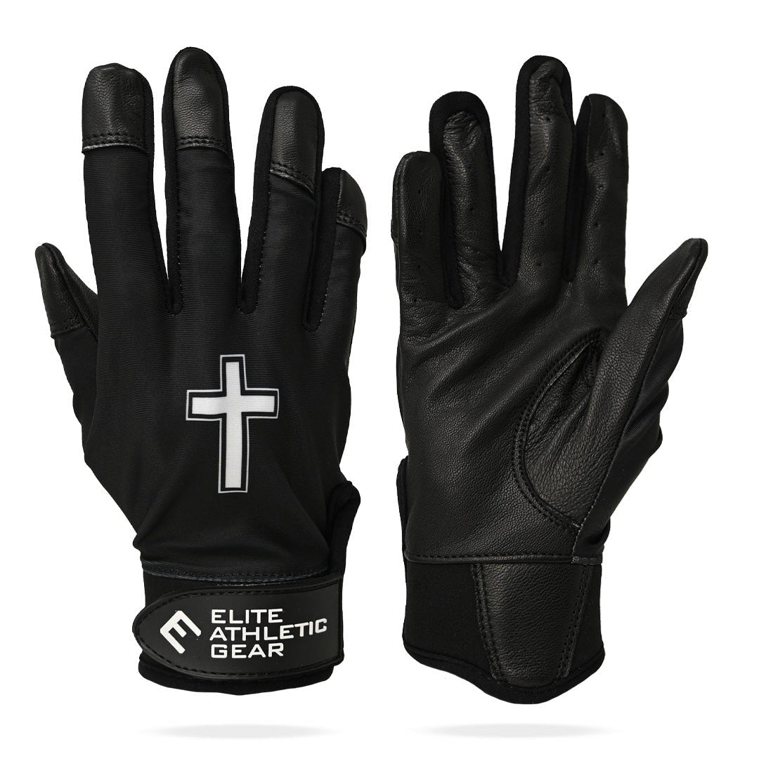 Faith Cross Black Batting Gloves - Maximum Velocity Sports