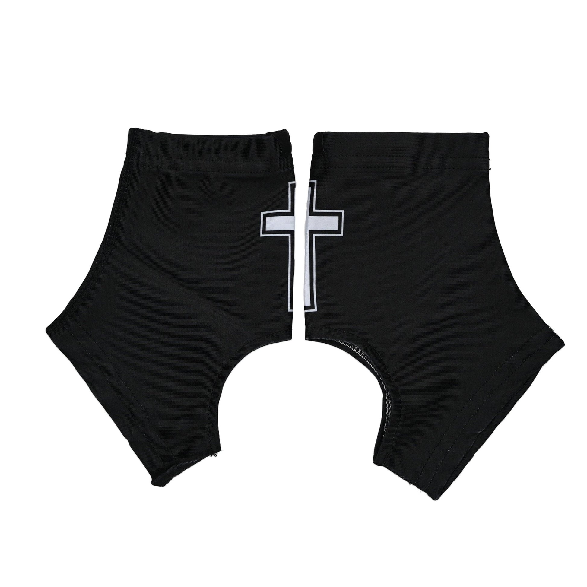 Faith Cross Black Cleat Covers (Spats) - Maximum Velocity Sports