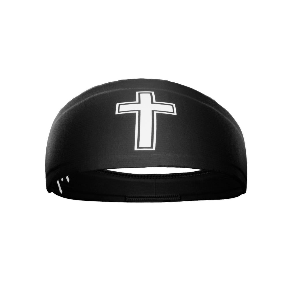 Faith Cross Black Headband - Maximum Velocity Sports