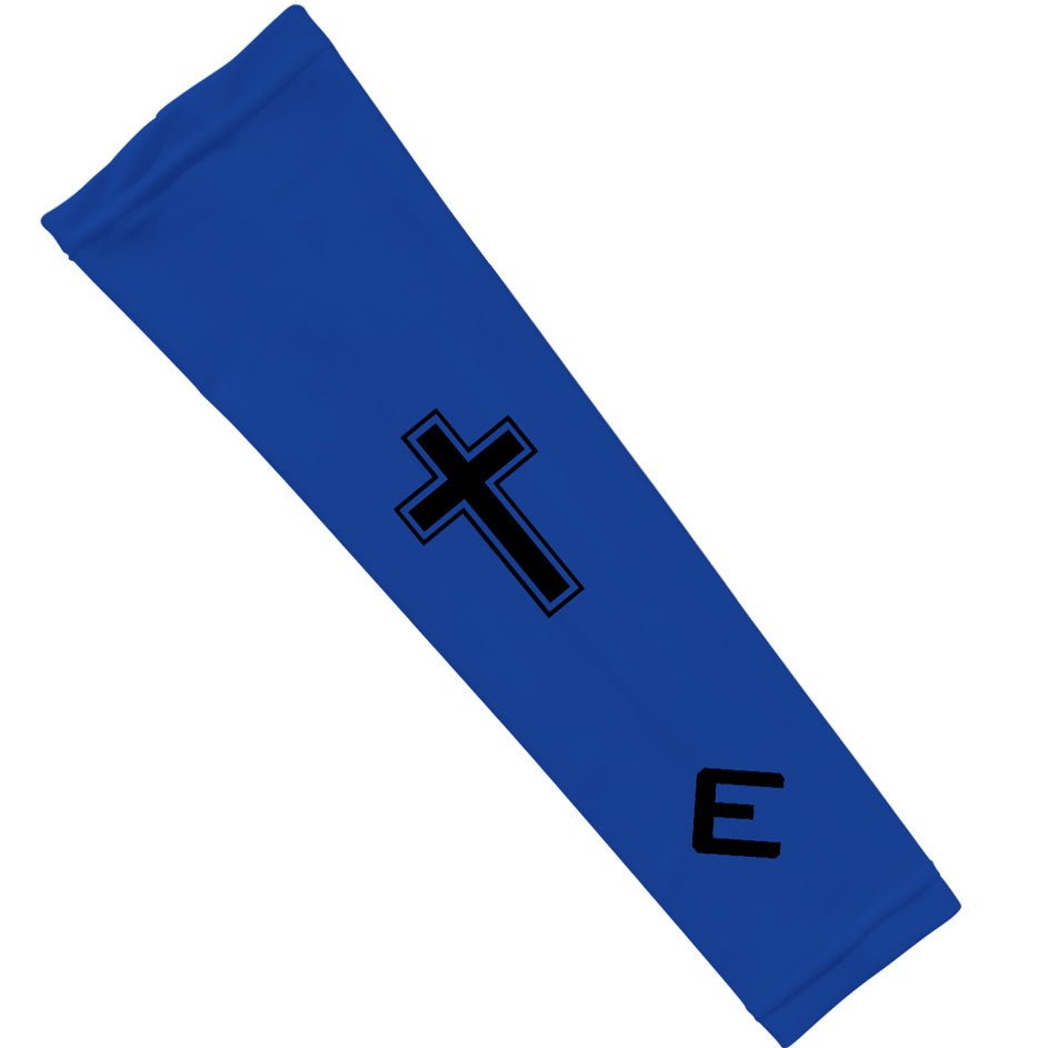 Faith Cross Blue Arm Sleeve - Maximum Velocity Sports