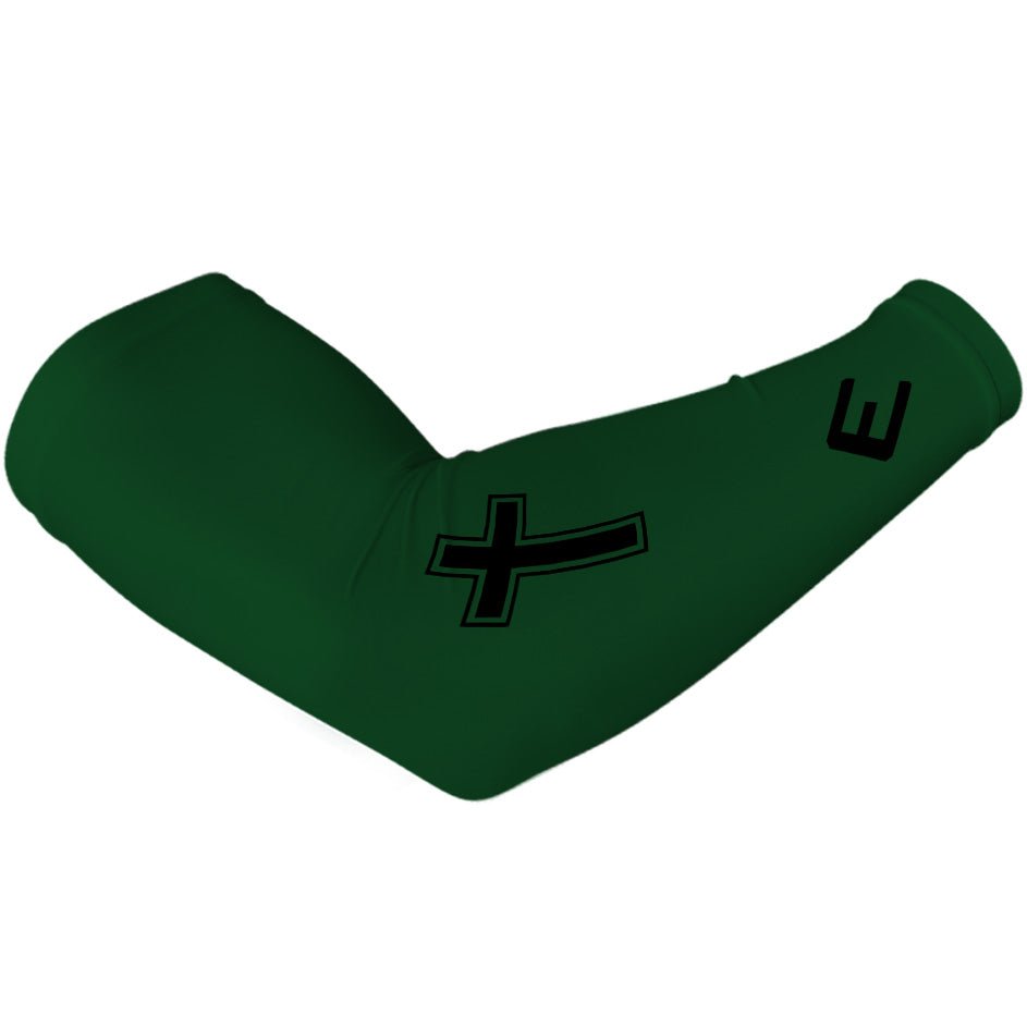Faith Cross Green Arm Sleeve - Maximum Velocity Sports