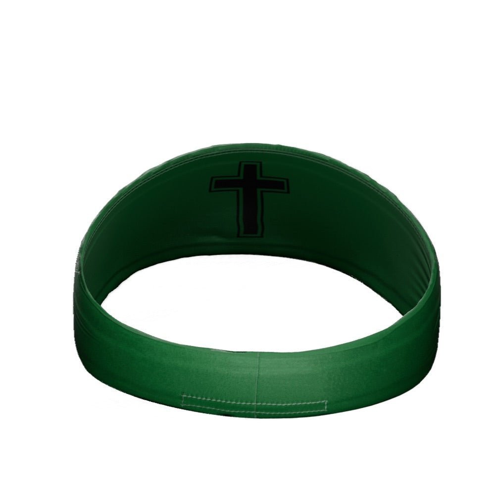 Faith Cross Green Headband - Maximum Velocity Sports