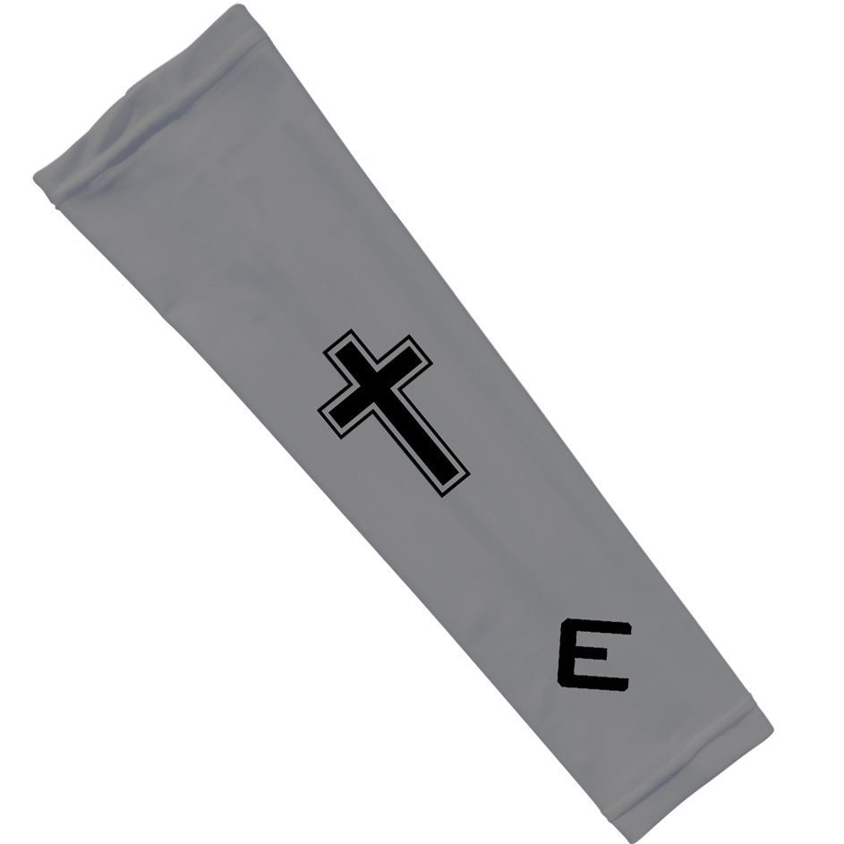 Faith Cross Grey Arm Sleeve - Maximum Velocity Sports