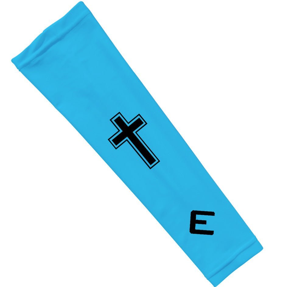Faith Cross Light Blue Arm Sleeve - Maximum Velocity Sports