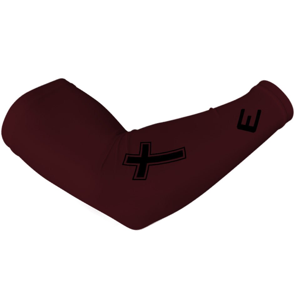 Faith Cross Maroon Arm Sleeve - Maximum Velocity Sports