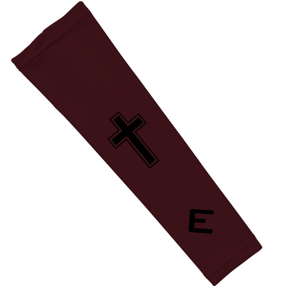 Faith Cross Maroon Arm Sleeve - Maximum Velocity Sports