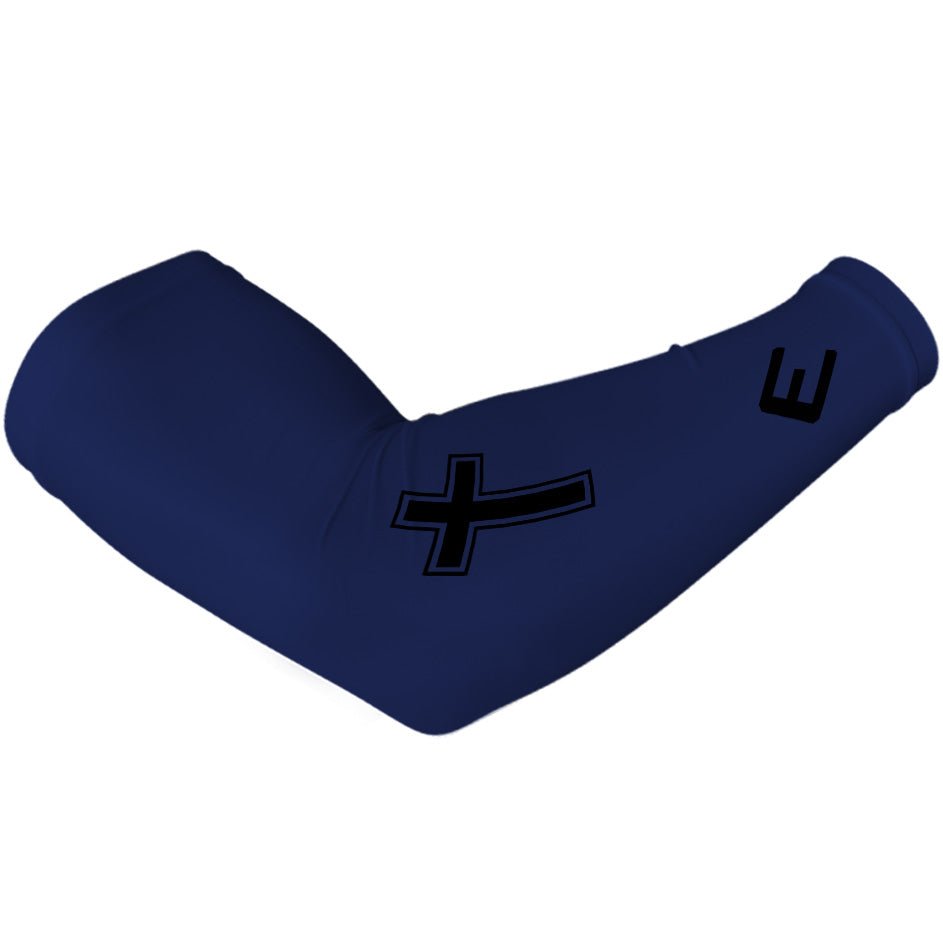 Faith Cross Navy Arm Sleeve - Maximum Velocity Sports