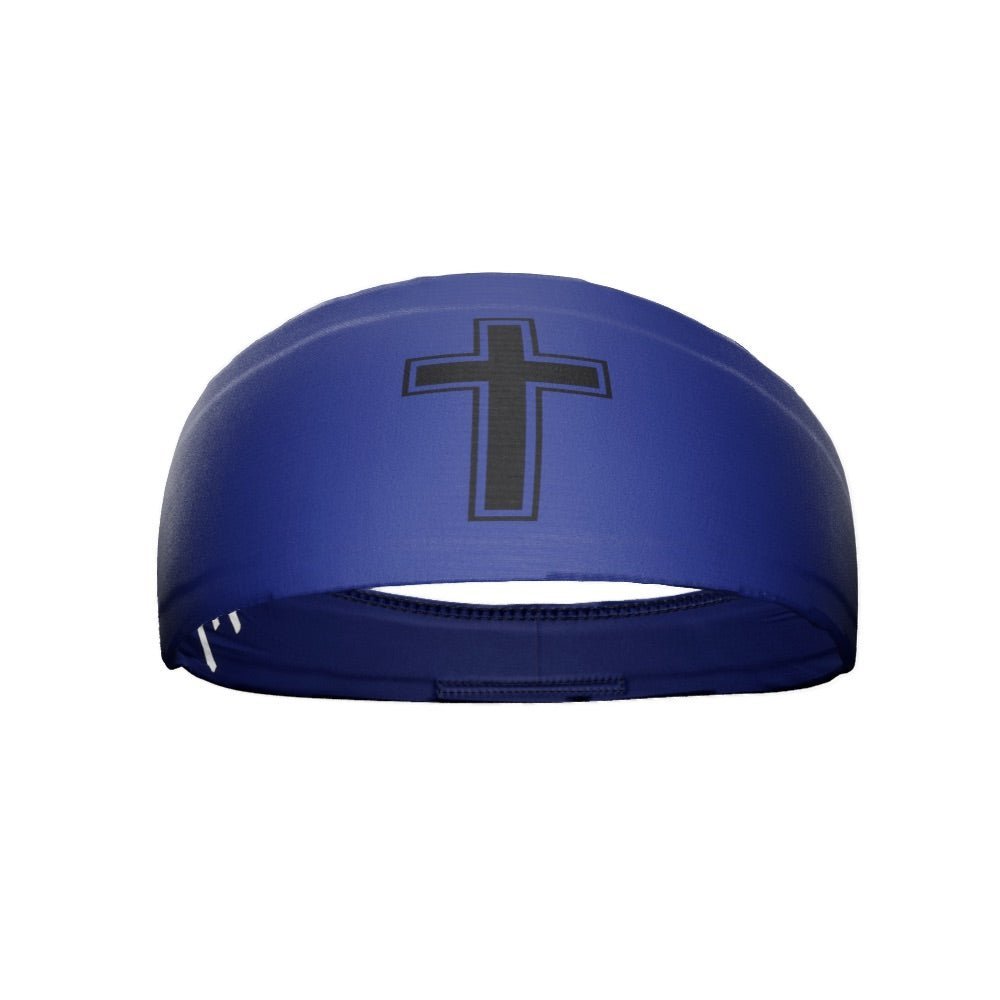 Faith Cross Navy Headband - Maximum Velocity Sports