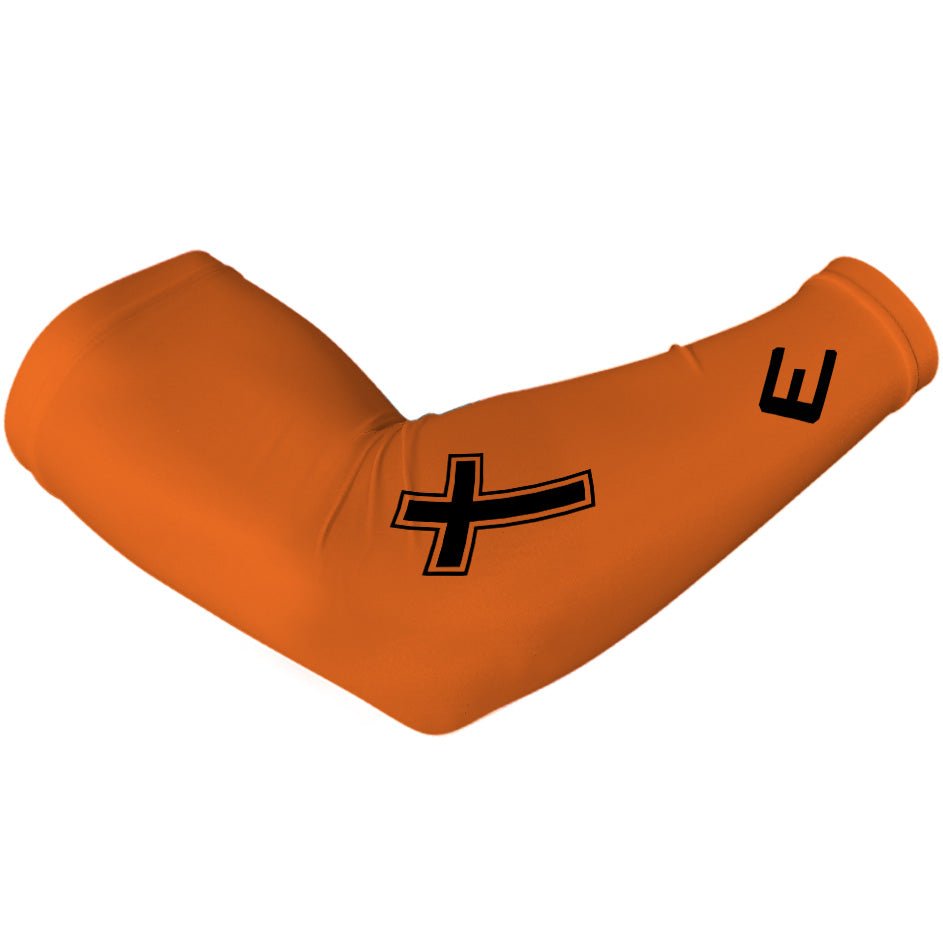 Faith Cross Orange Arm Sleeve - Maximum Velocity Sports