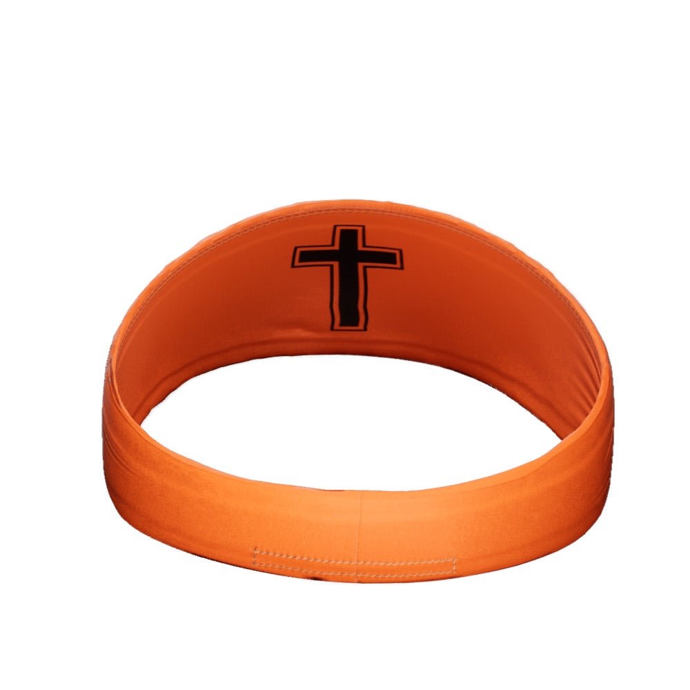 Faith Cross Orange Headband - Maximum Velocity Sports