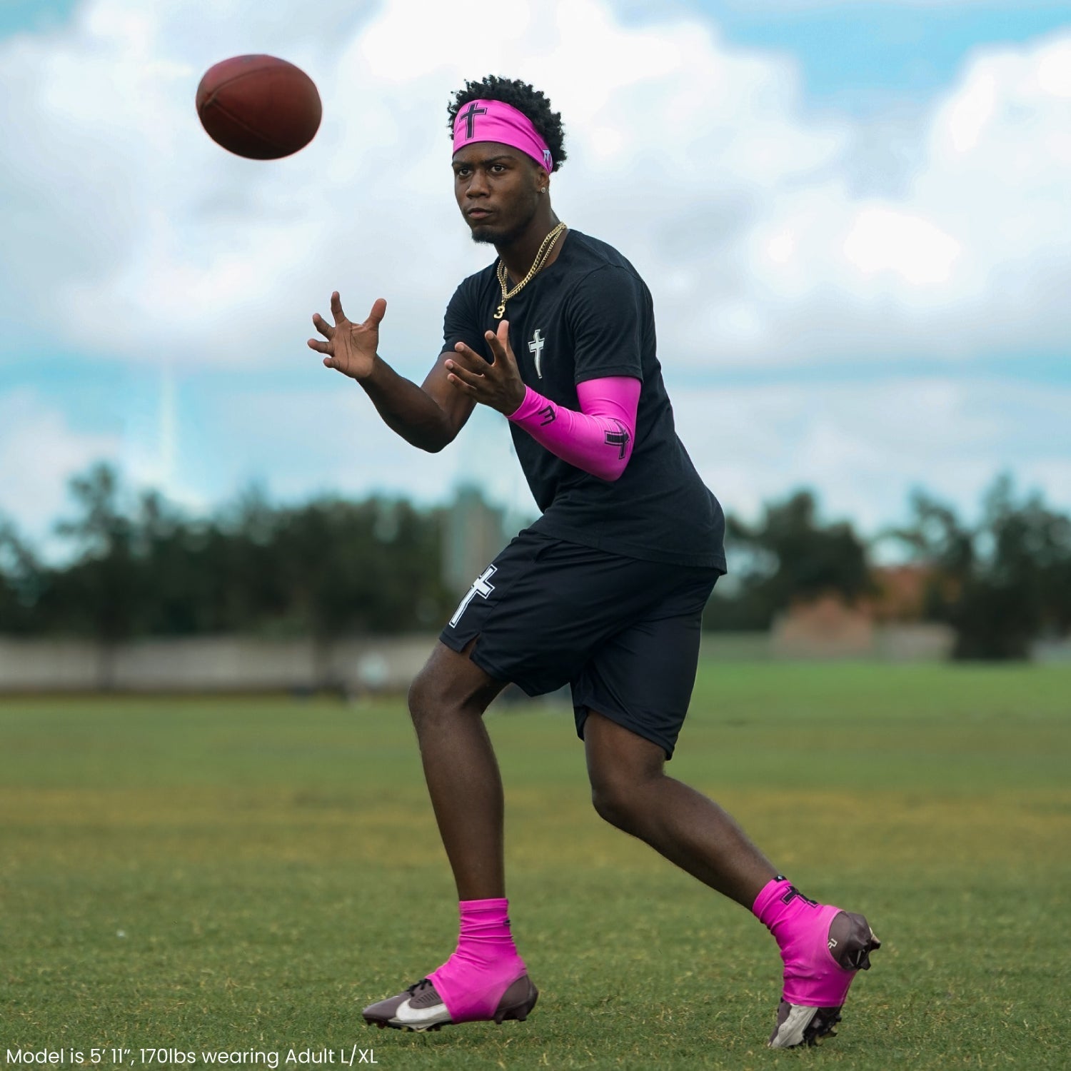 Faith Cross Pink Arm Sleeve - Maximum Velocity Sports