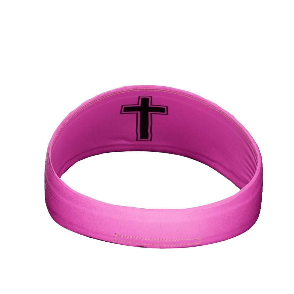 Faith Cross Pink Headband - Maximum Velocity Sports
