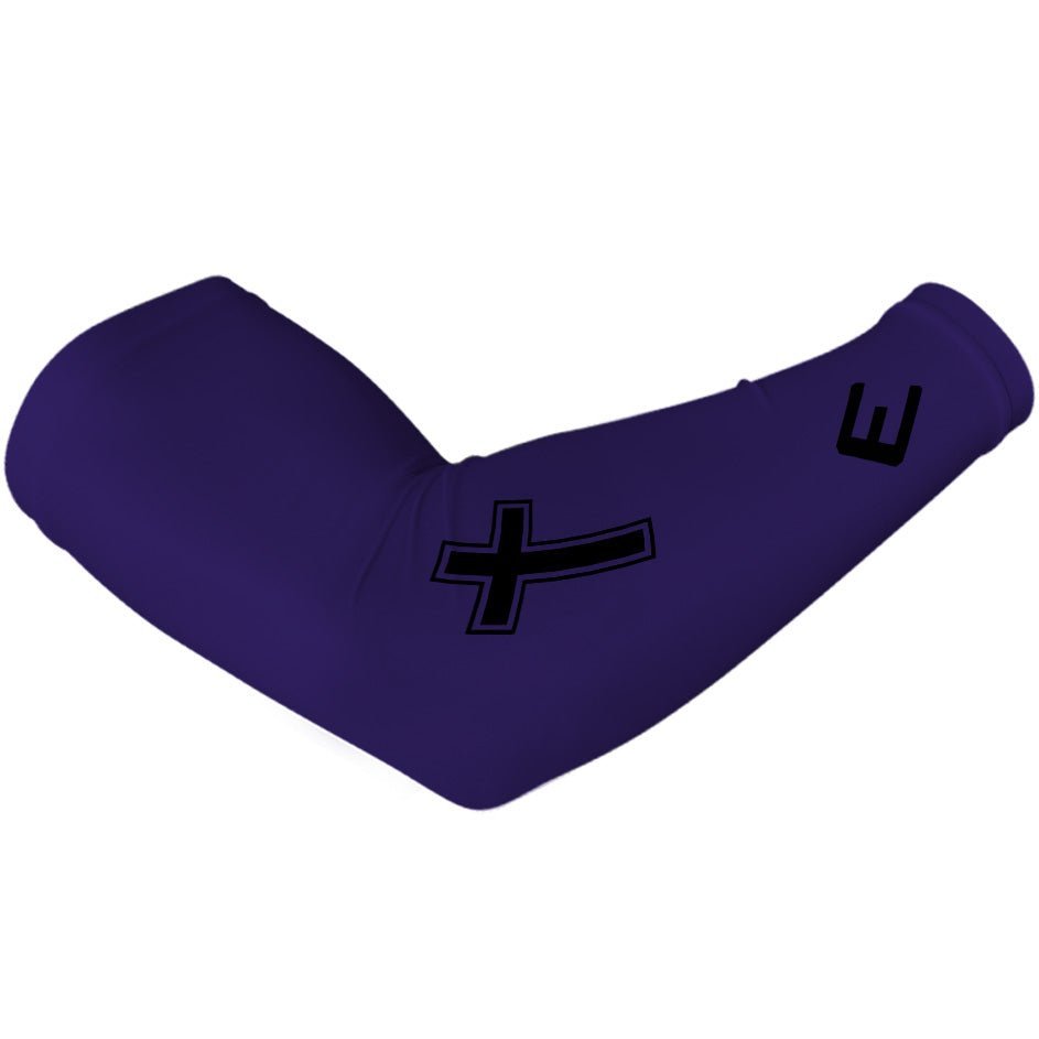 Faith Cross Purple Arm Sleeve - Maximum Velocity Sports