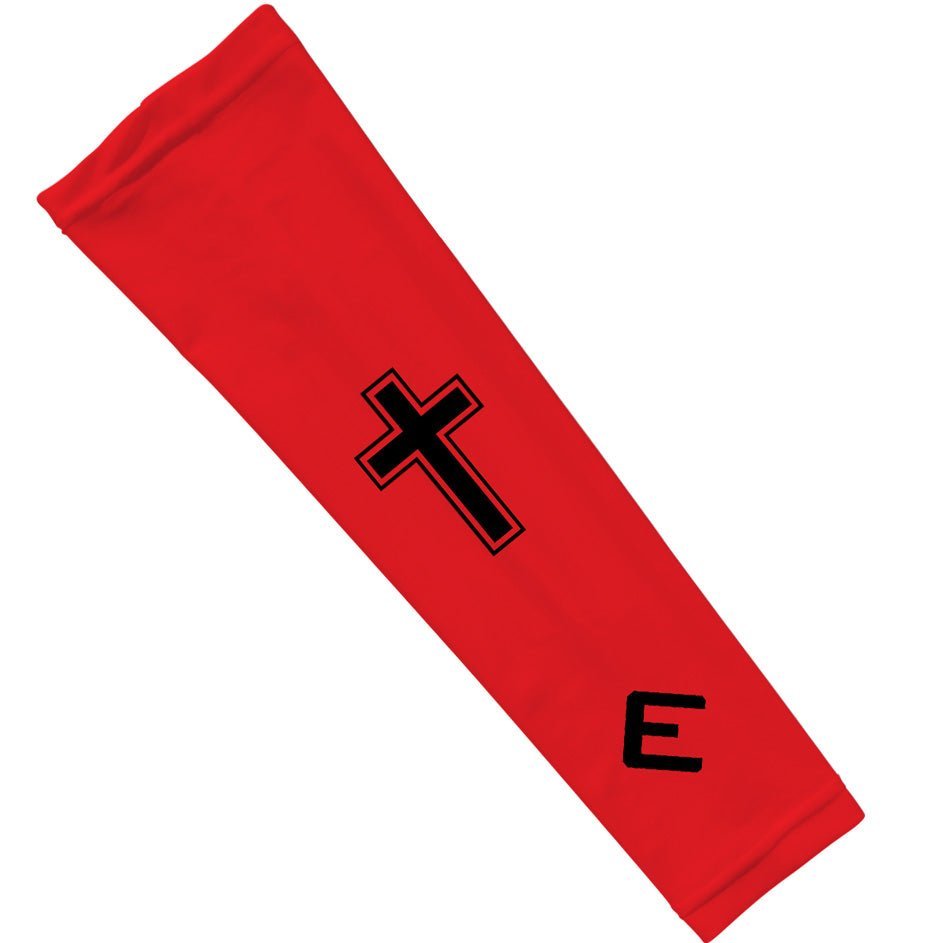 Faith Cross Red Arm Sleeve - Maximum Velocity Sports