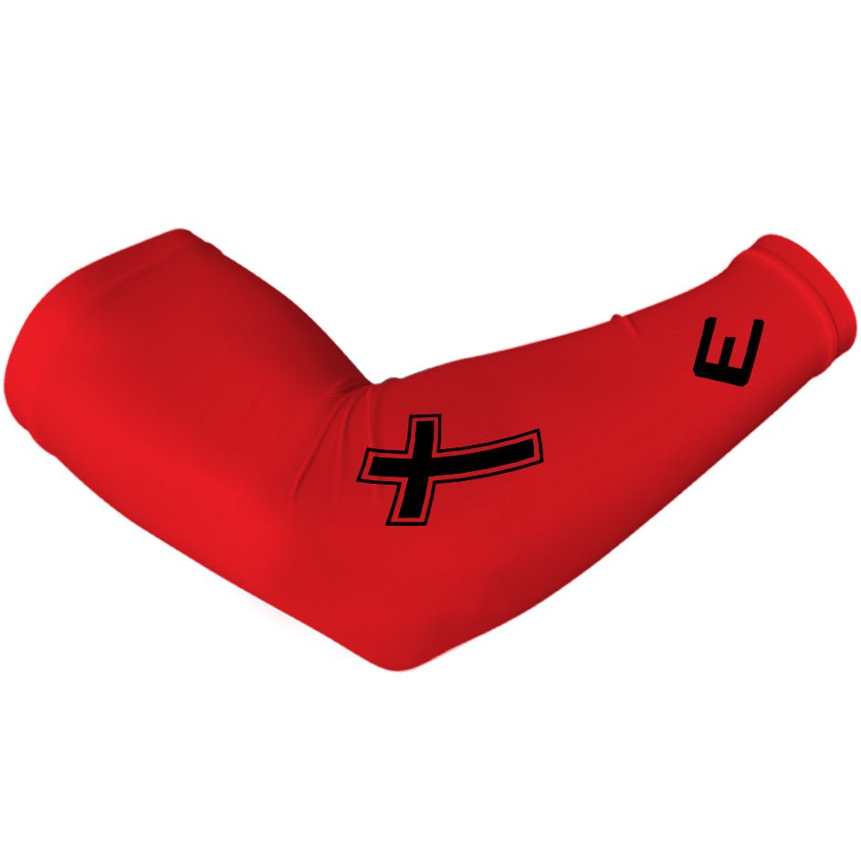 Faith Cross Red Arm Sleeve - Maximum Velocity Sports